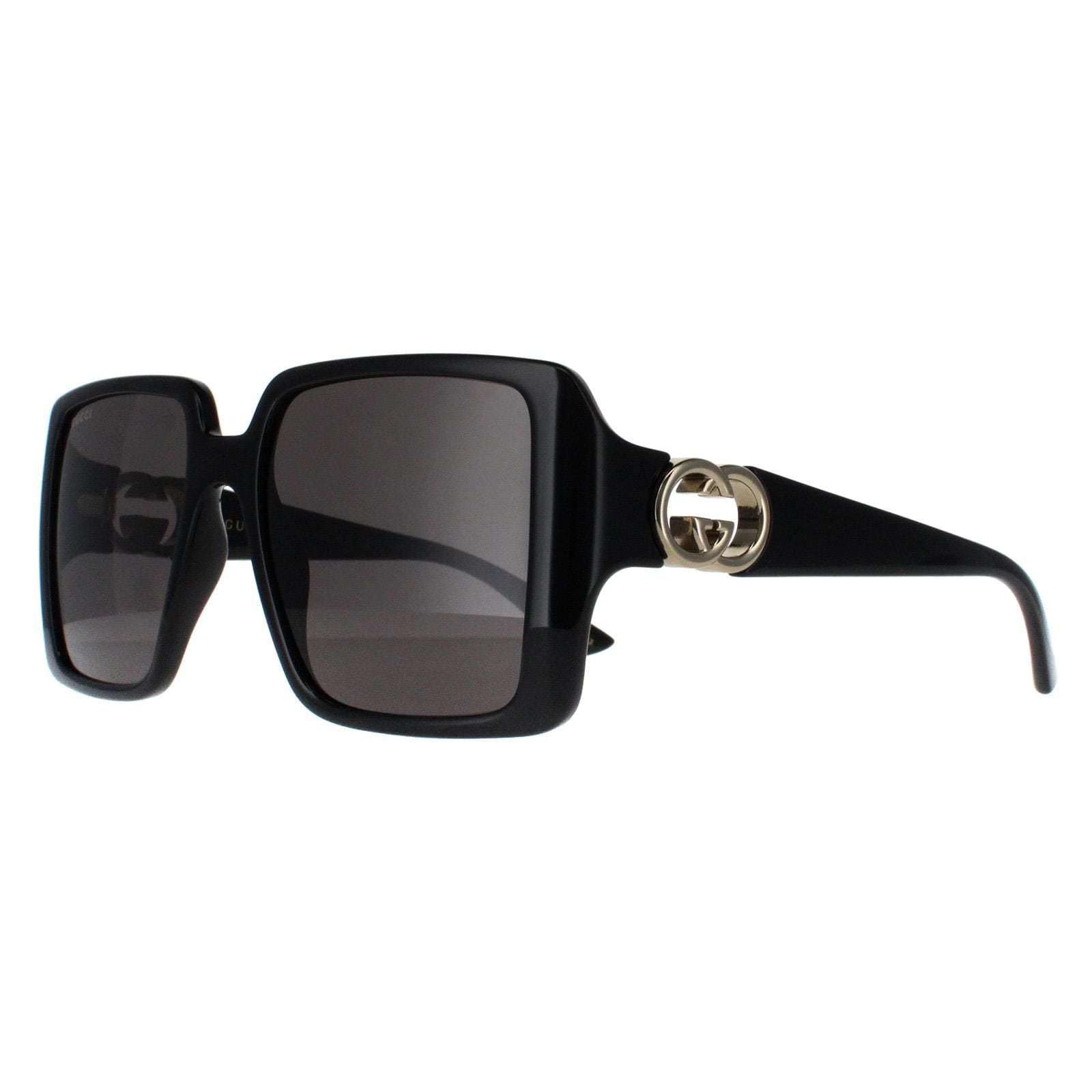 Gucci Square Black with Gold Grey GG1692S image 2