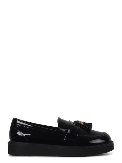 Linzi Naomi Wide Fit Black Patent Loafer