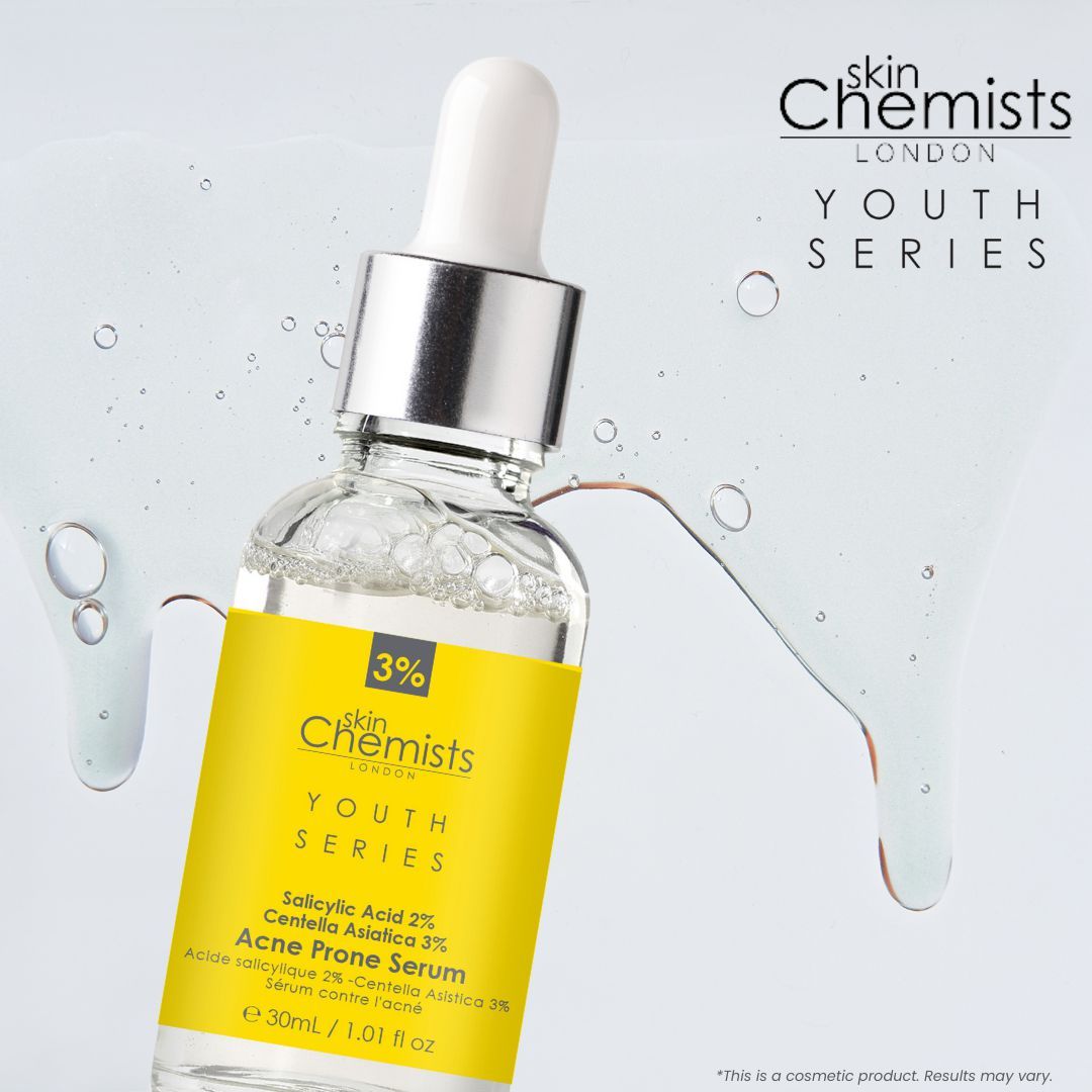 skinChemists Youth Series Acne Prone Serum Salicylic Acid 2%, Centella Asiatica 3% 30ml image 5