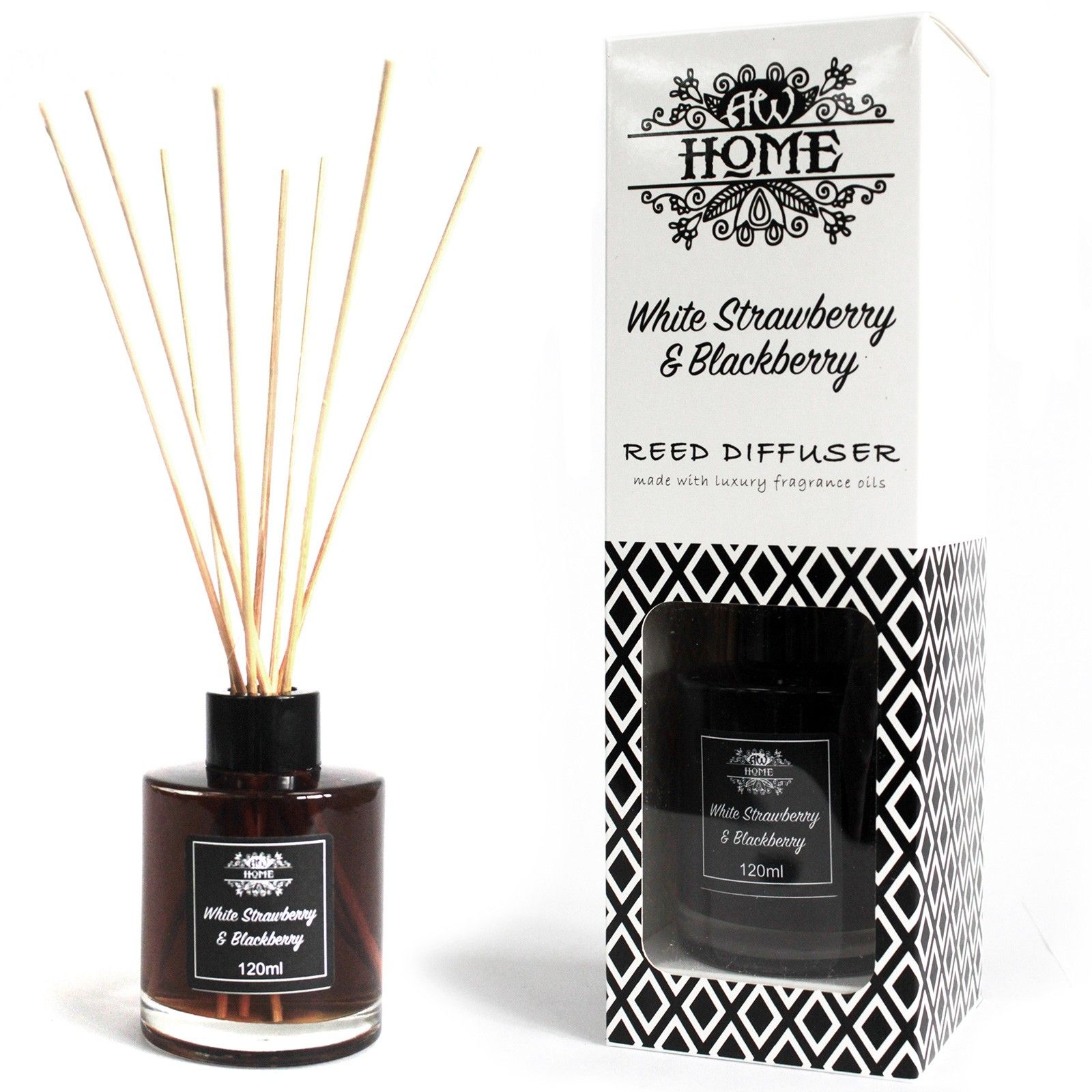 KDMD 120ml Reed Diffuser - White Strawberry & Blackberry image 1