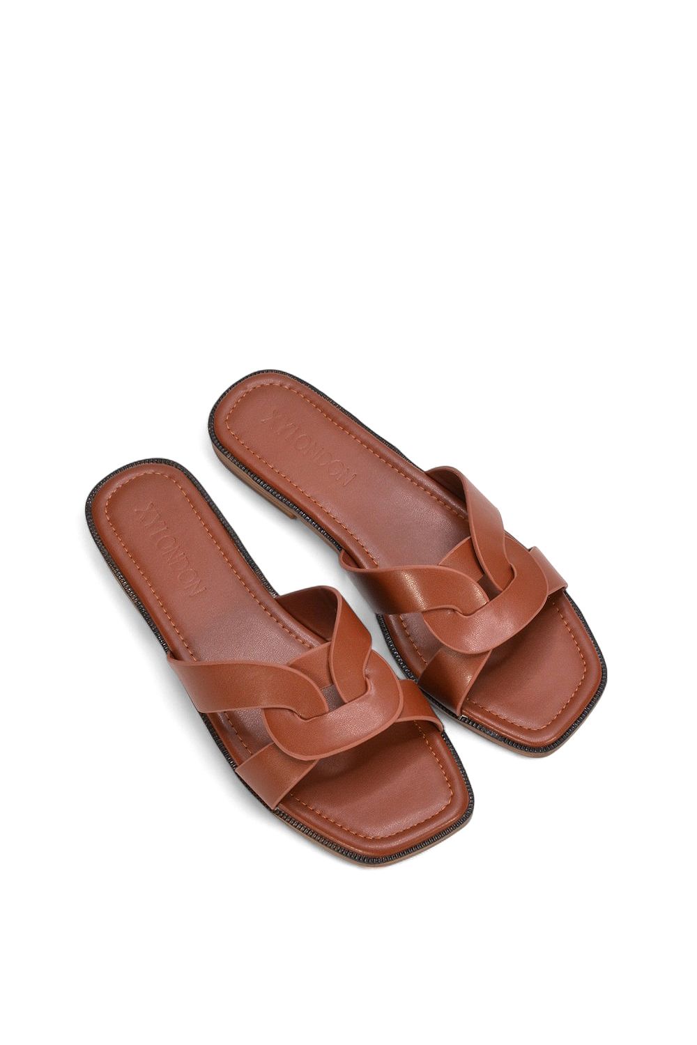 XY London 'Charley' Open Toe  Slip On Slider Sandals With Square Toe image 5