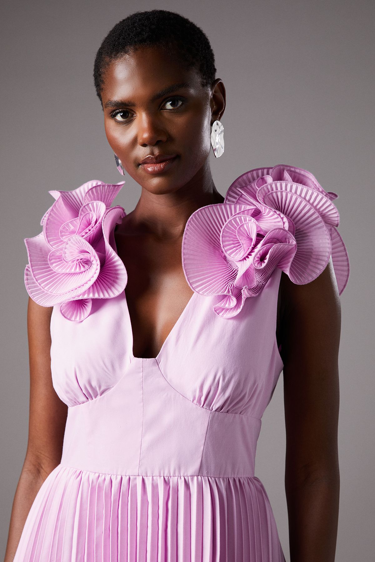 Coast Pleat Skirt Midi Dress Lilac image 4