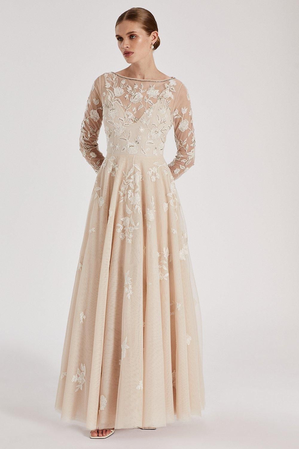 Coast RSN Inspired Full Skirt Maxi Dress Nude image 2