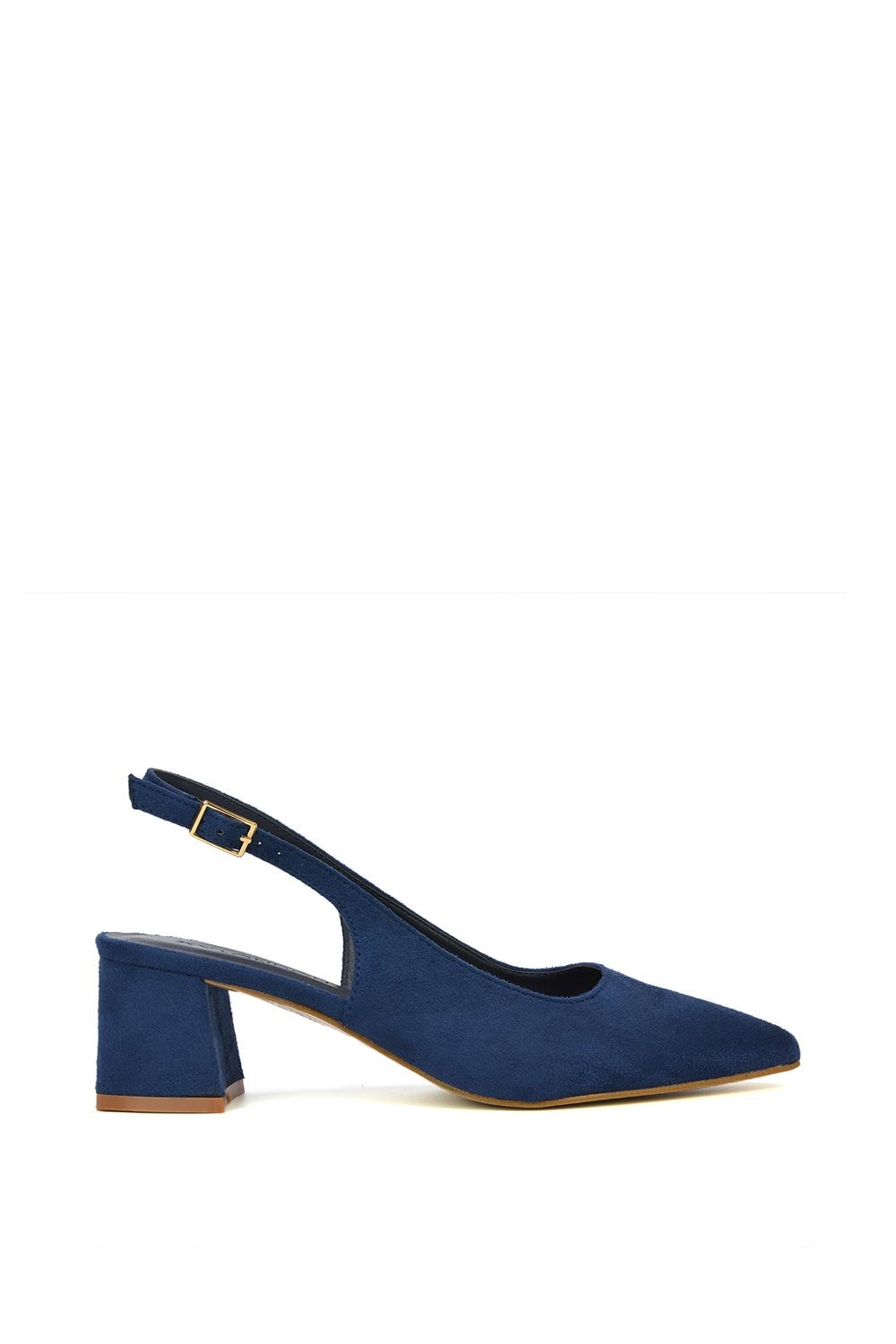 XY London 'Devon' Court Shoe Block Heels With Slingback