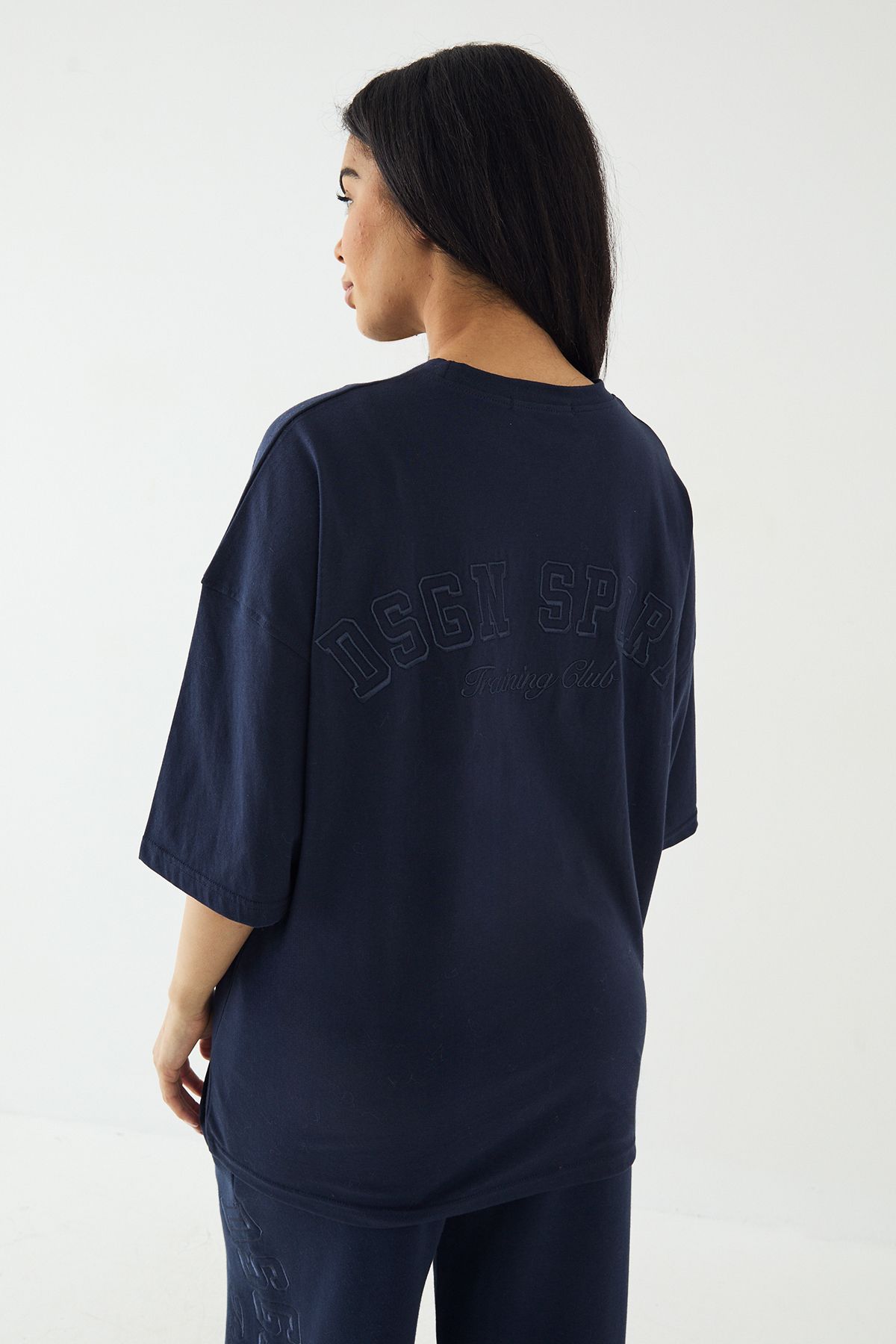 DSGN Studio DSGN Studio Sport Training Club Oversized T-Shirt Navy image 2