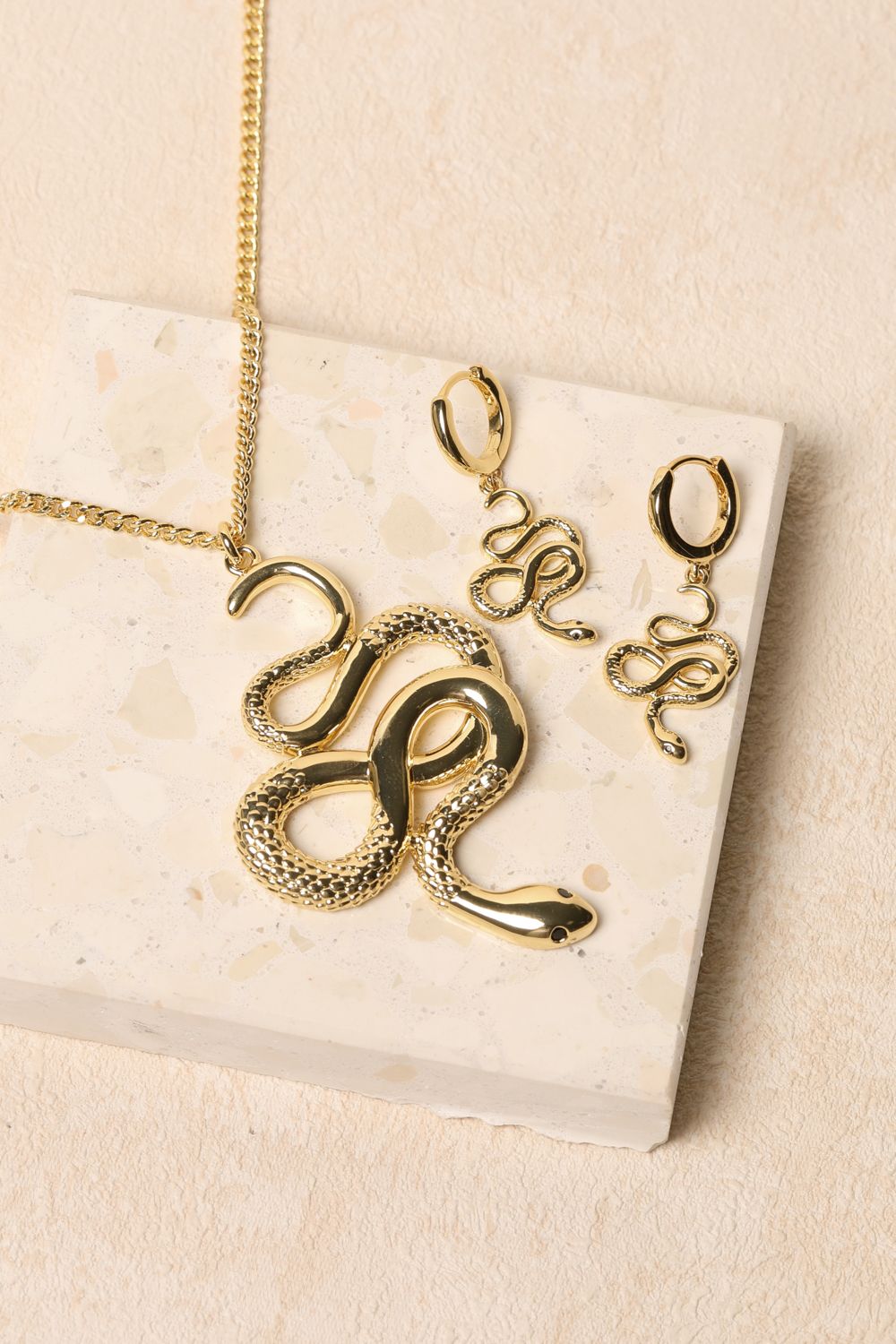 Jon Richard Gold Plated Snake Long Pendant image 4