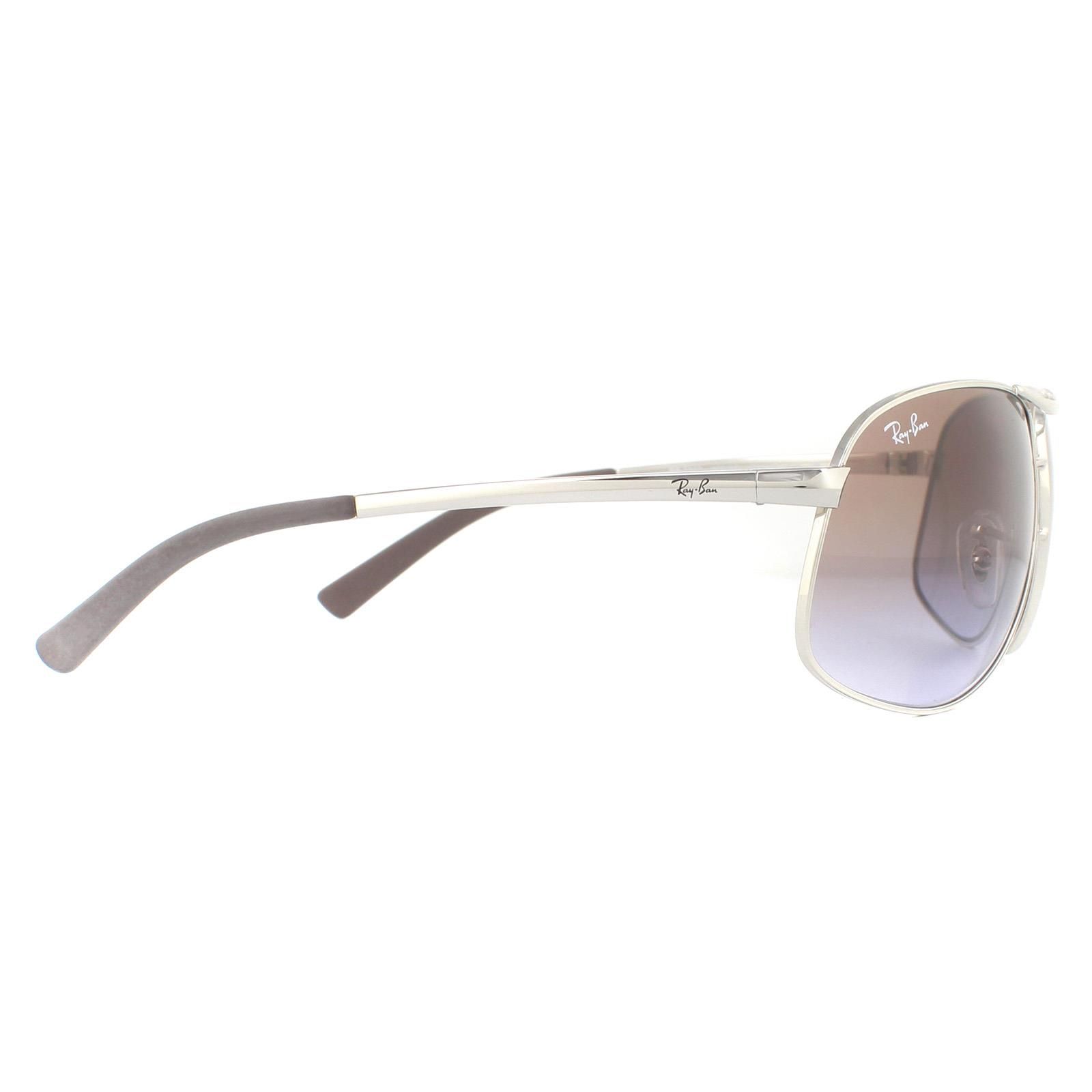 Ray-Ban Aviator Silver Brown Gradient RB3387 Sunglasses image 4