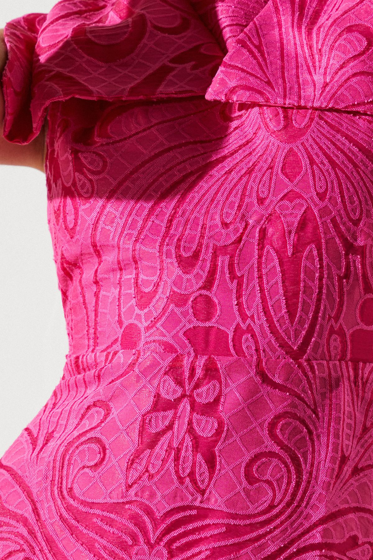 Coast Bow Sleeve Jacquard Dress Pink image 5