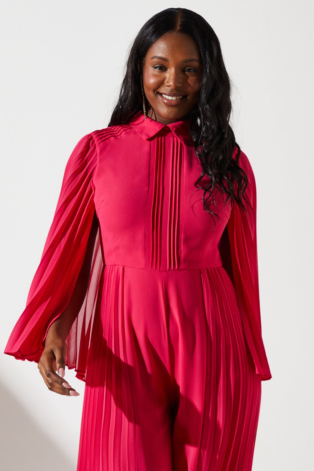 Coast Pleat Wide Leg Jumpsuit Rose Pink image 4