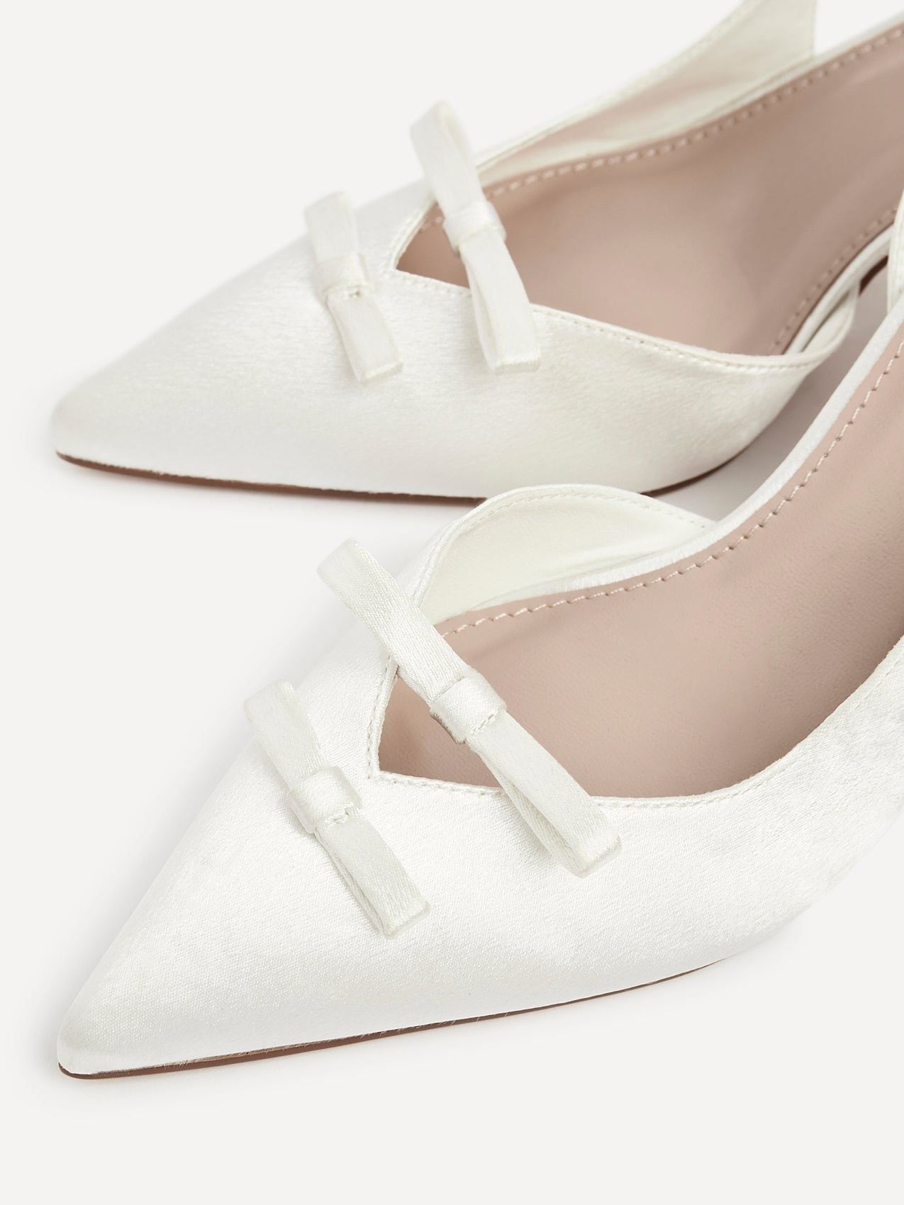 Linzi Bound Bridal Ivory Satin Bow Heels image 4