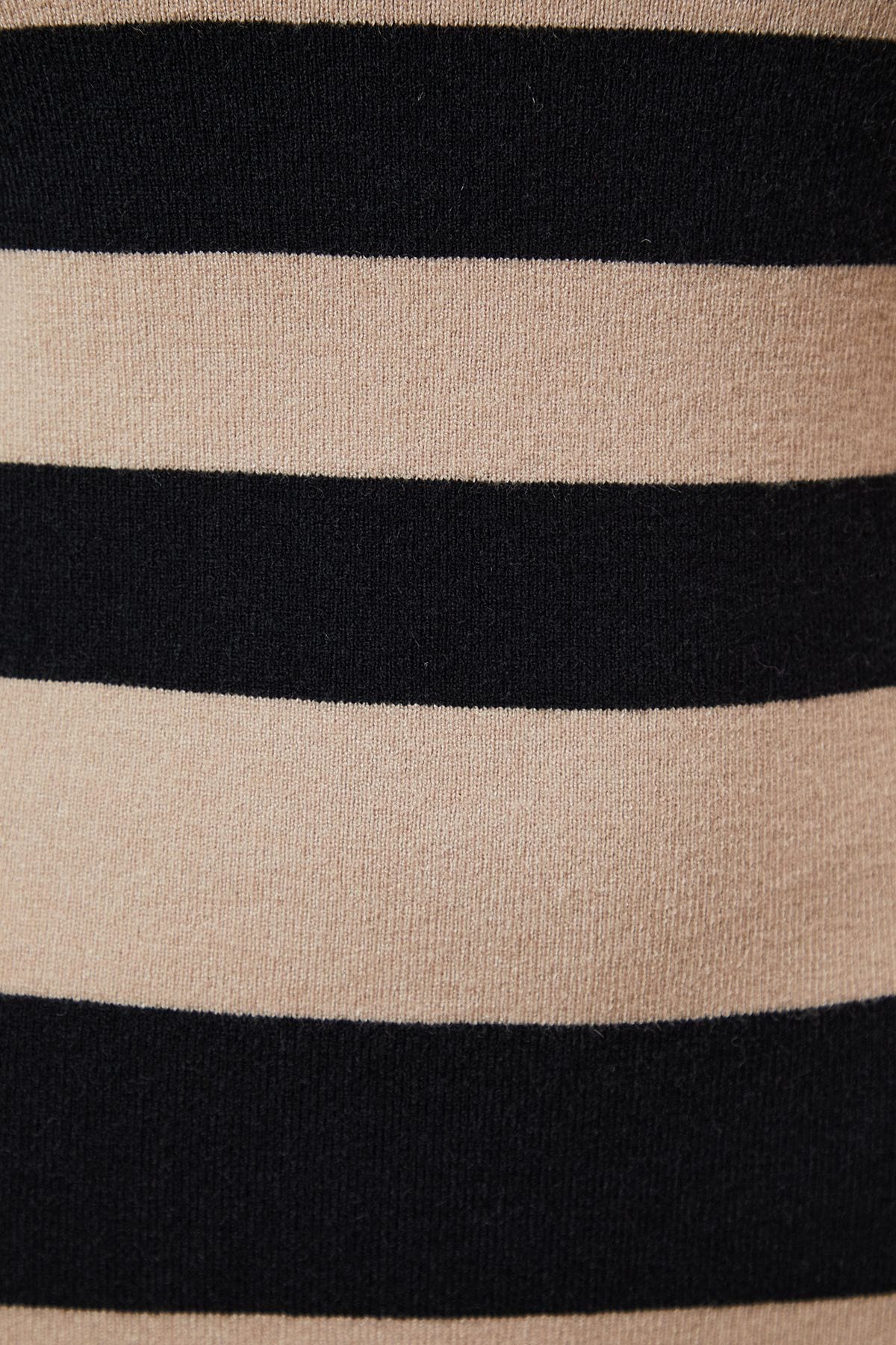 Oasis Striped Knitted Midi Dress Stone image 5