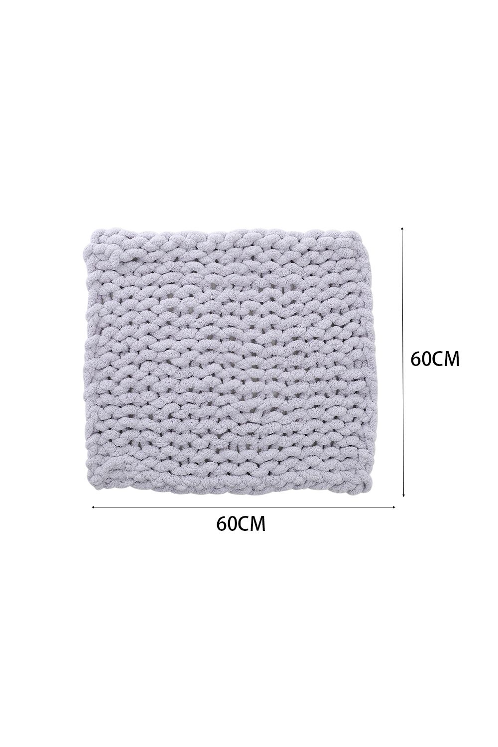 Living and Home Chunky Knit Throw Blanket 60x60cm image 6