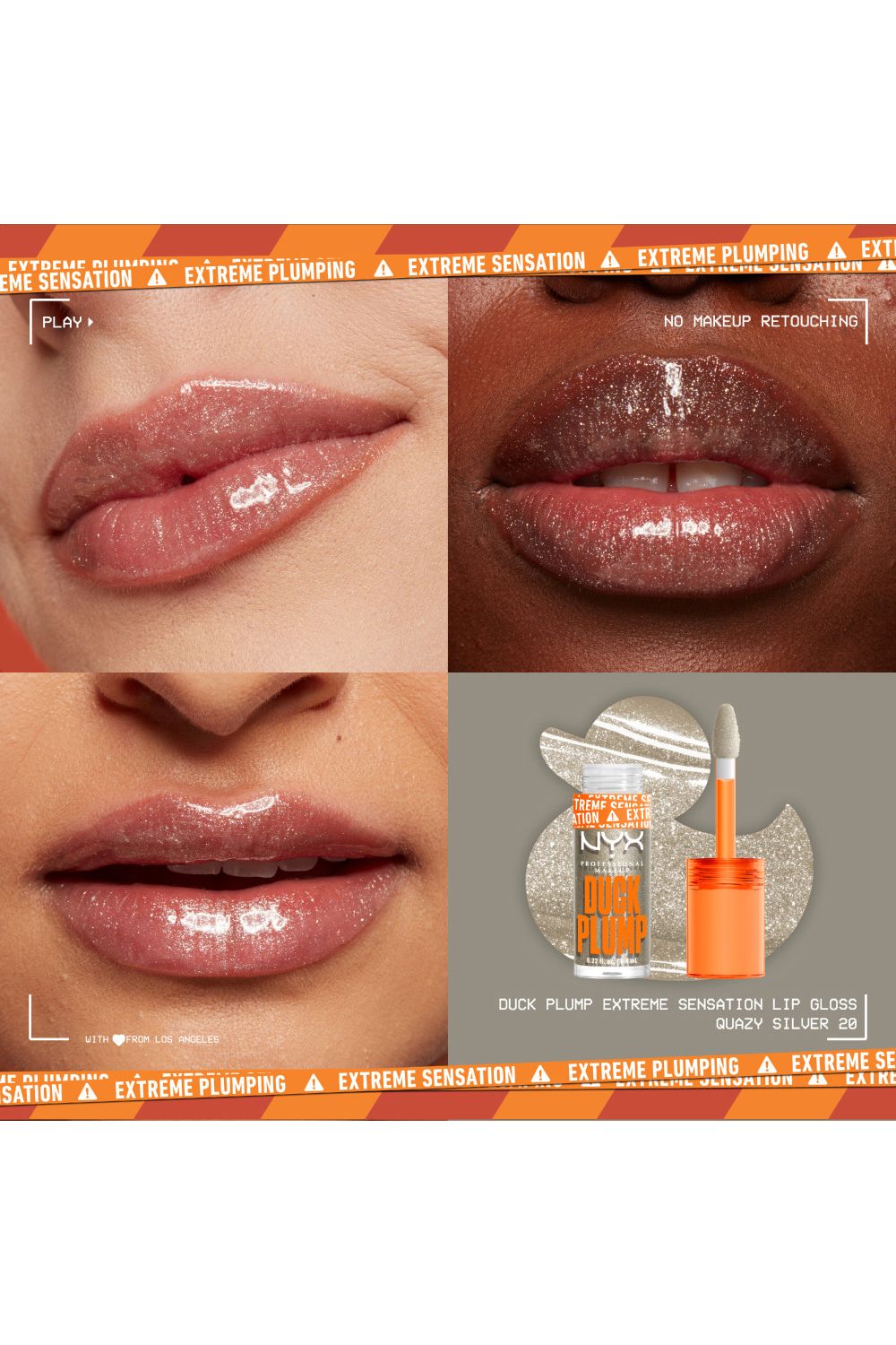 NYX Professional Makeup Duck Plump Extreme Sensation Plumping Lip Gloss 7ml Quazy Silver image 3