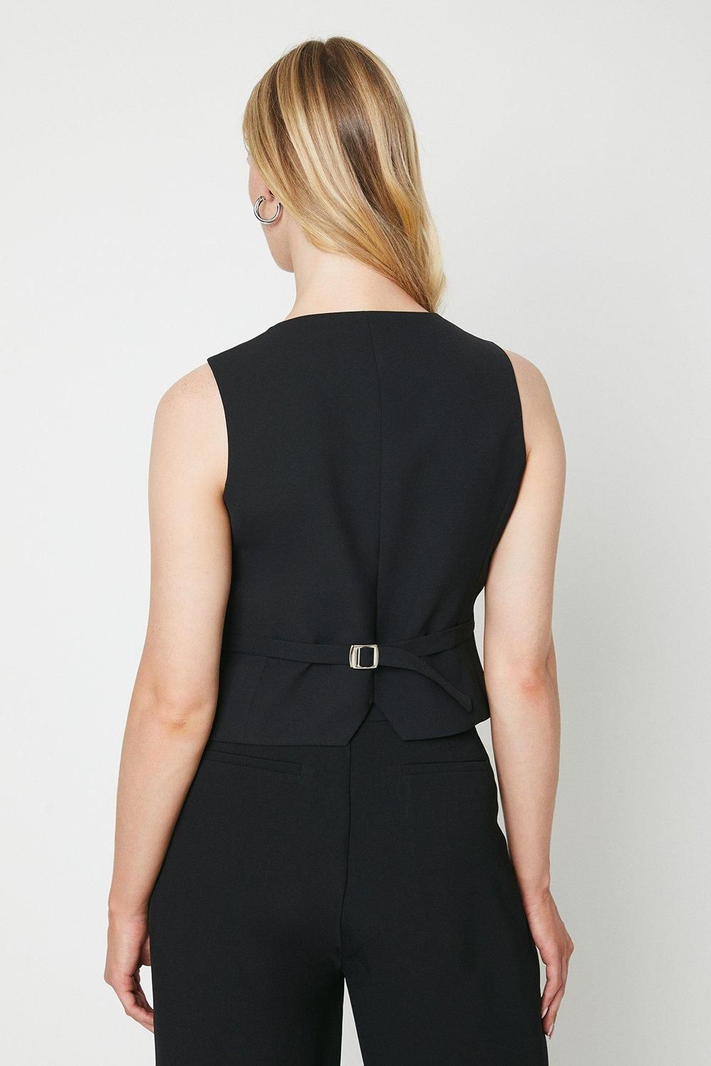Oasis Tailored Waistcoat Black image 3