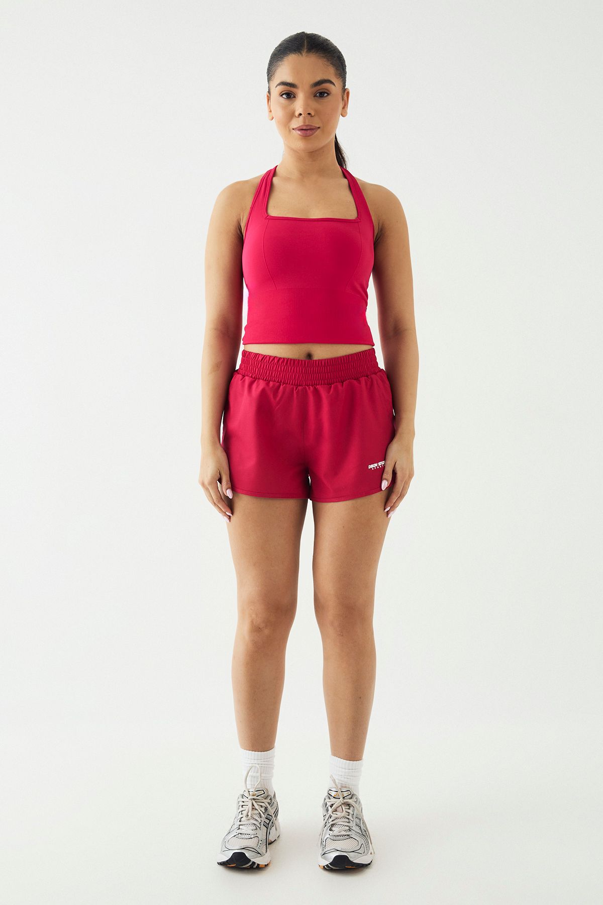DSGN Studio DSGN Studio Corset Cross Back Sports Top Raspberry image 5