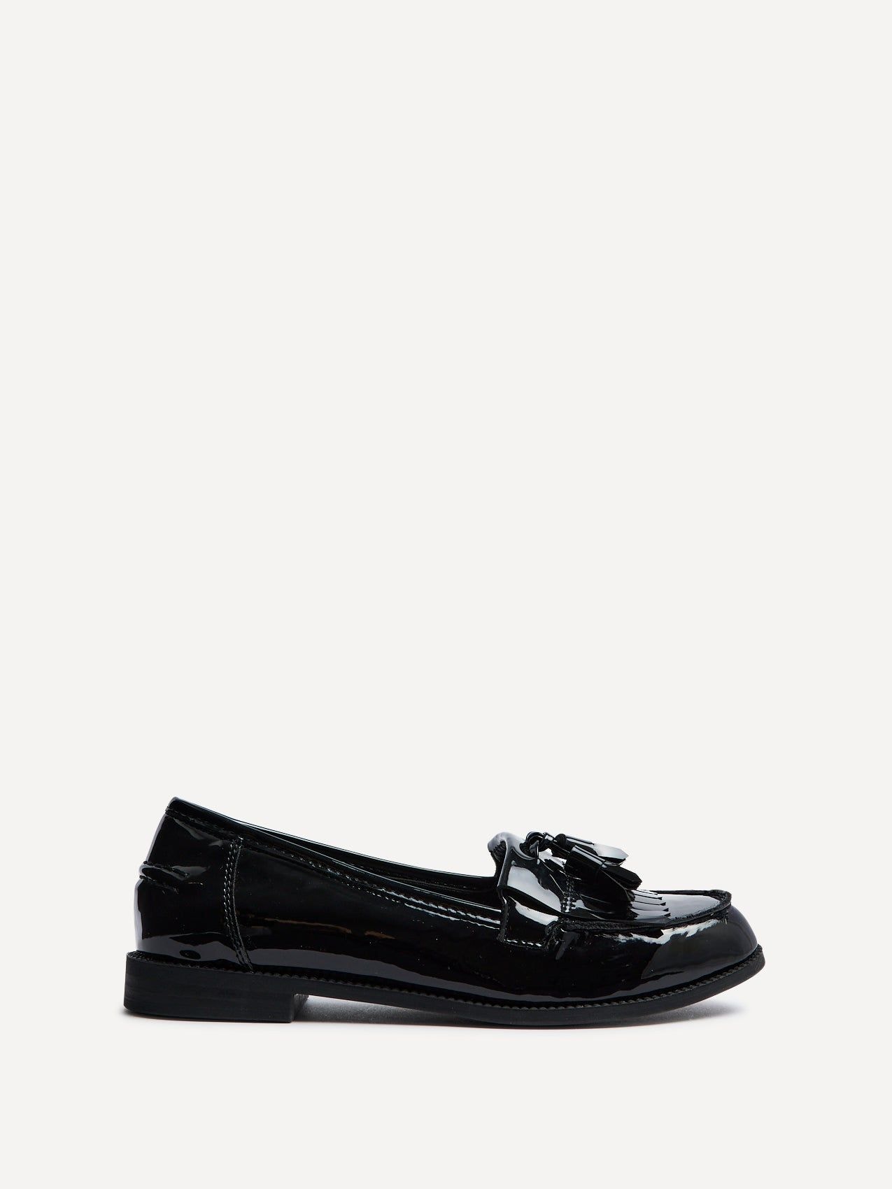 Linzi Rosemary Black Patent Classic Slip On Loafer