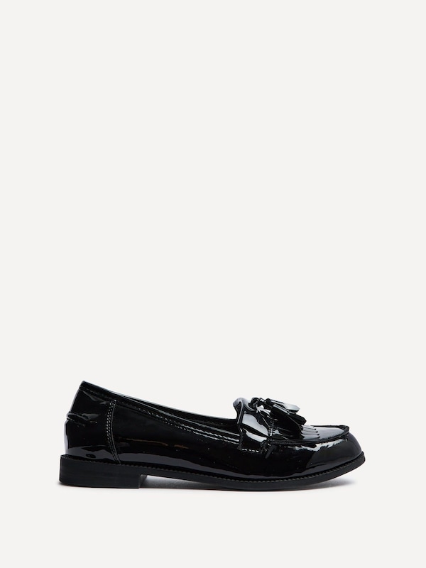 Linzi Rosemary Black Patent Classic Slip On Loafer