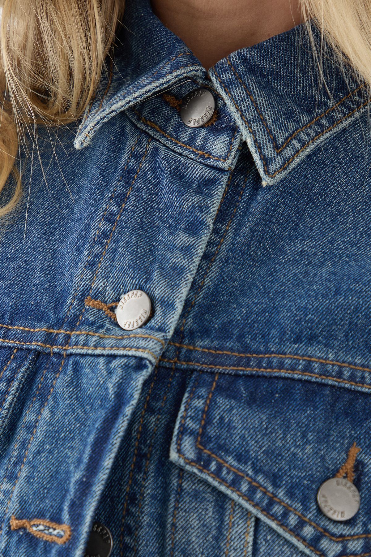 MissPap Vintage Wash Oversized Denim Jacket Vintage Wash image 5