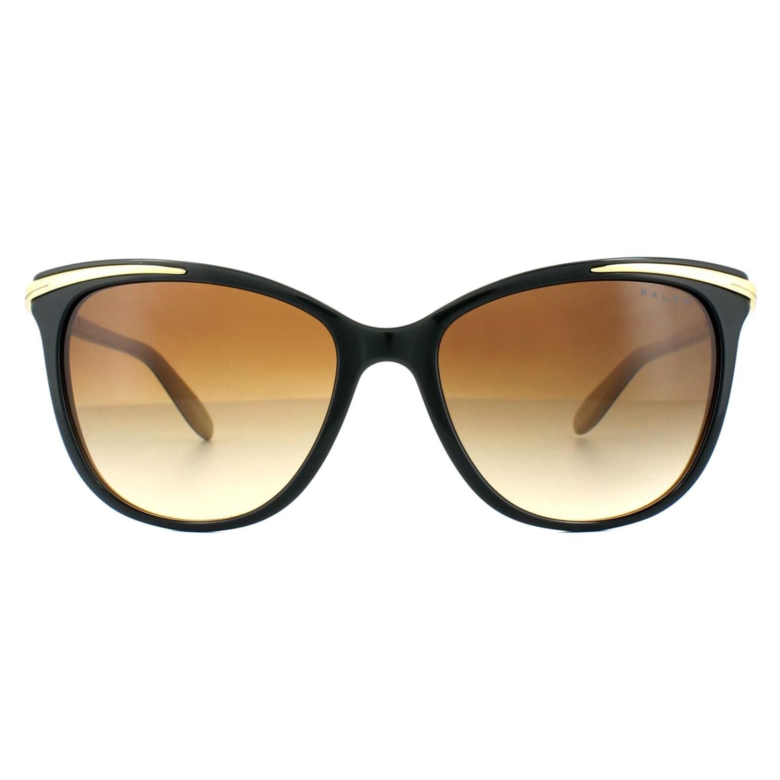 Ralph by Ralph Lauren Cat Eye Black Brown Gradient Sunglasses image 1