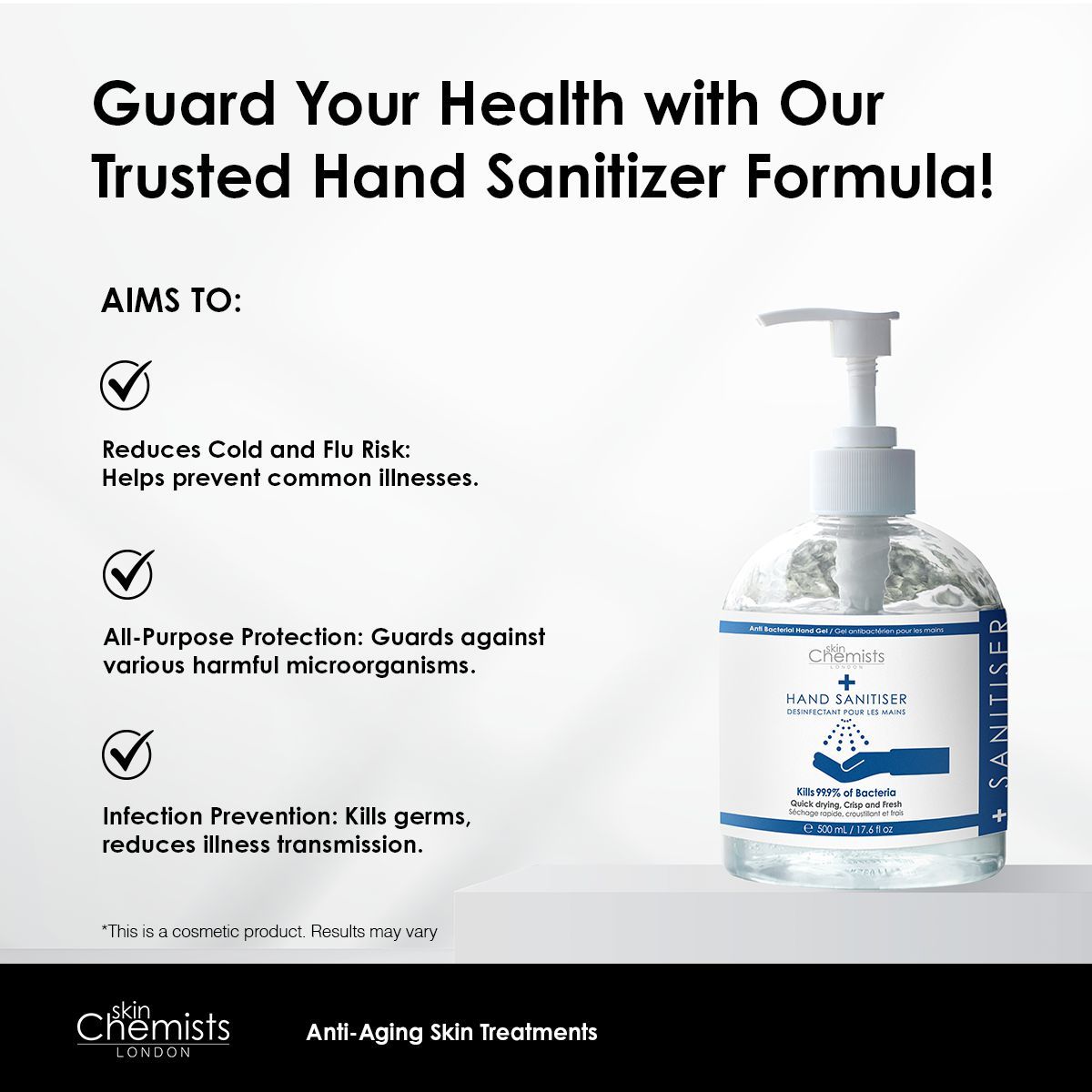 skinChemists professional Hand Sanitiser 500ml image 5