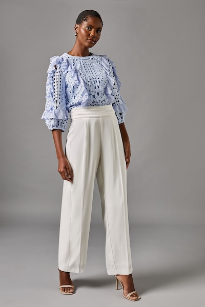 Coast Side Panel Straight Leg Trouser Ivory