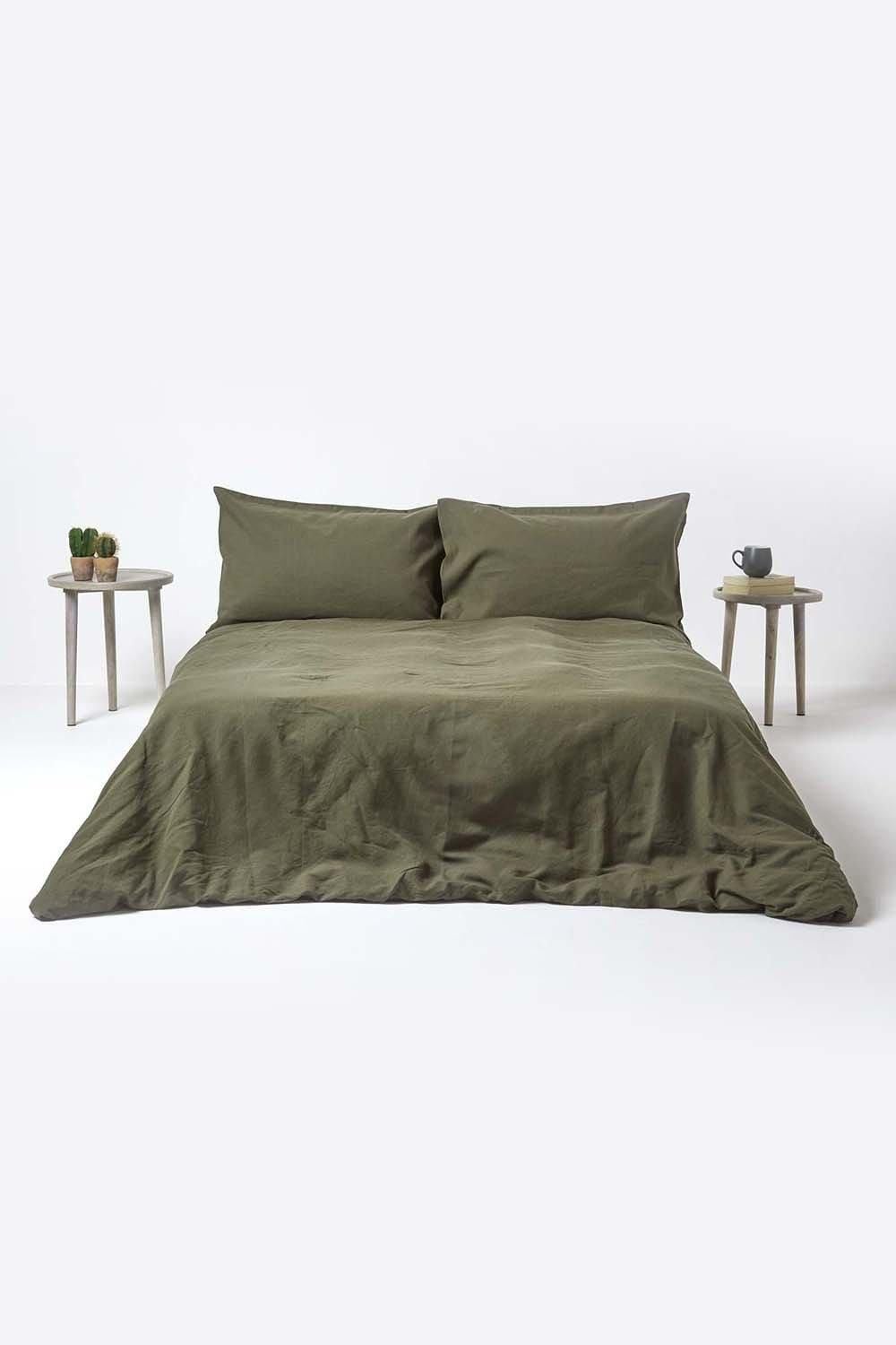 Homescapes Luxury Soft Plain European Linen Duvet Cover Set image 3