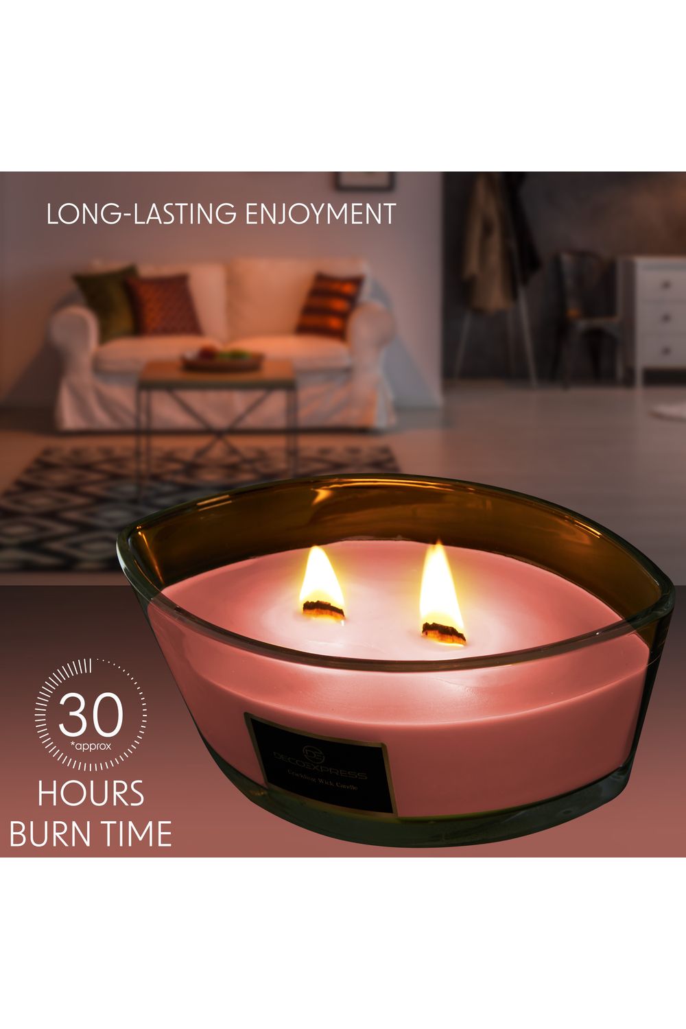 Deco Express Woodwick Candles - Peach Jasmine image 4