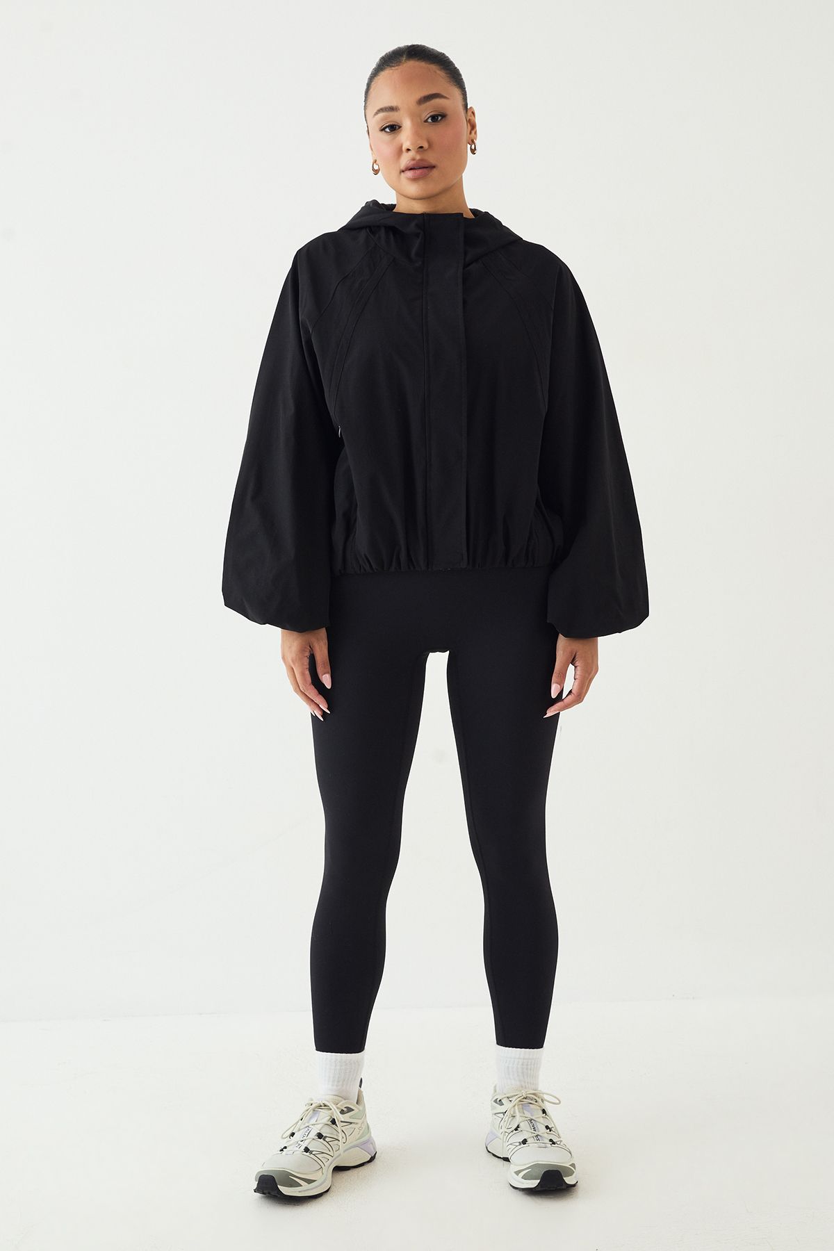 DSGN Studio DSGN Studio Balloon Hem Zip Through Jacket Black image 5