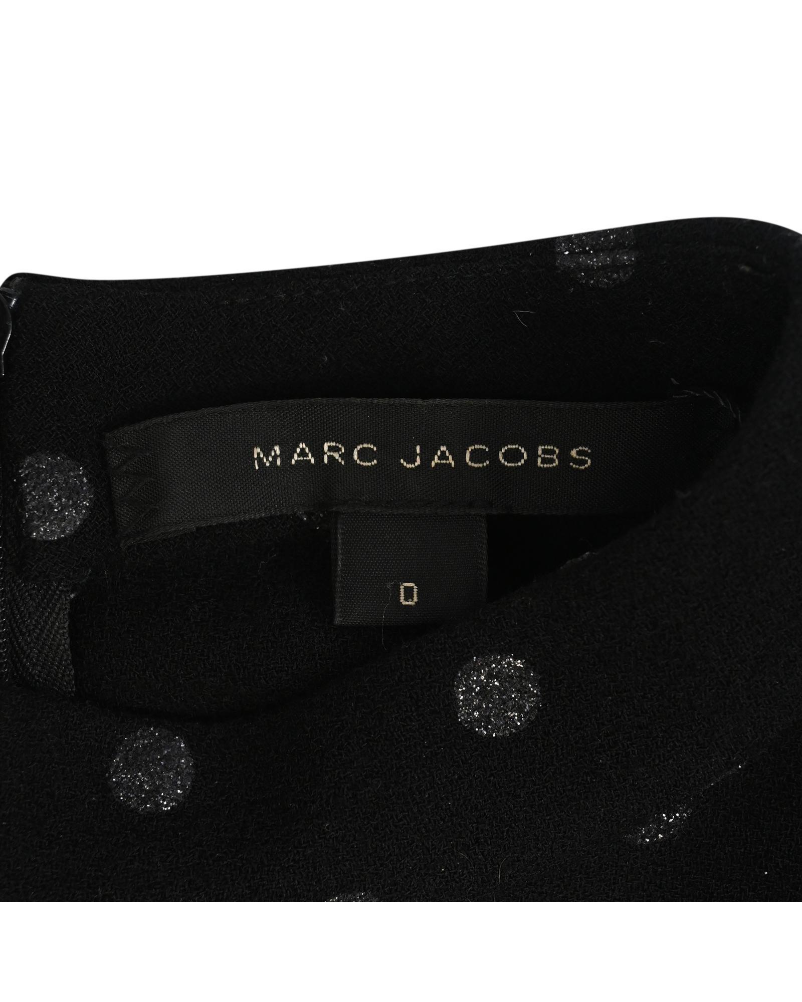 Marc Jacobs Preloved Polka Dot Mock Neck Blouse Wo - Black Print image 5