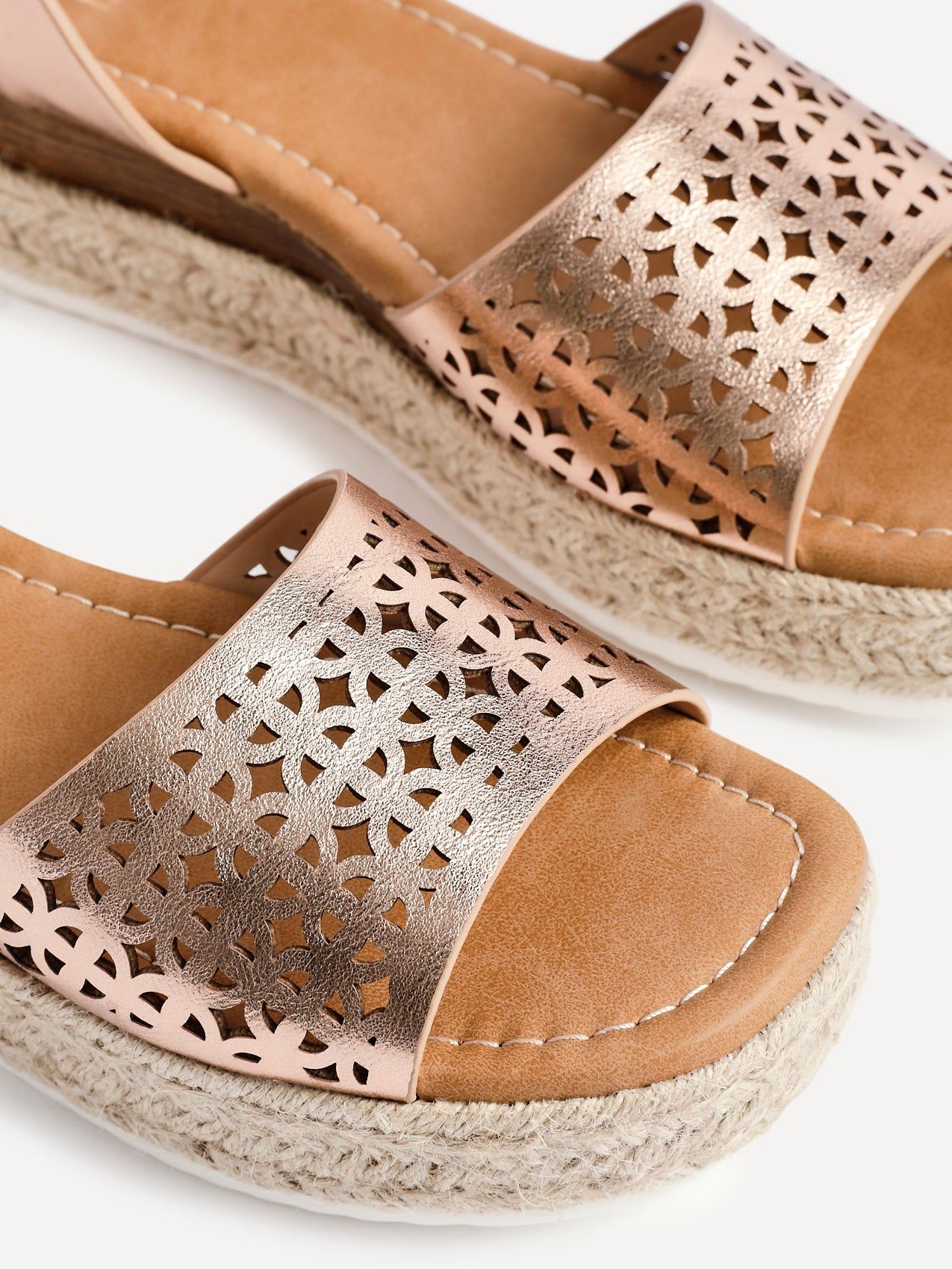 Linzi Radiance Rose Gold Flatform Sandals image 4