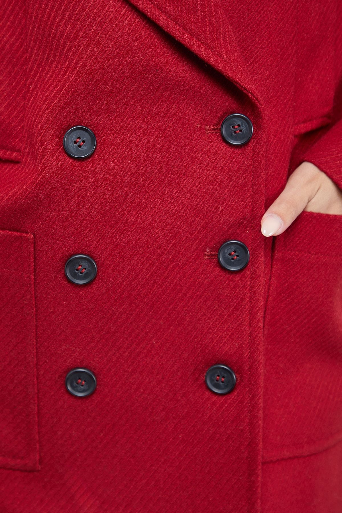 Oasis Relaxed Peacoat Red image 5