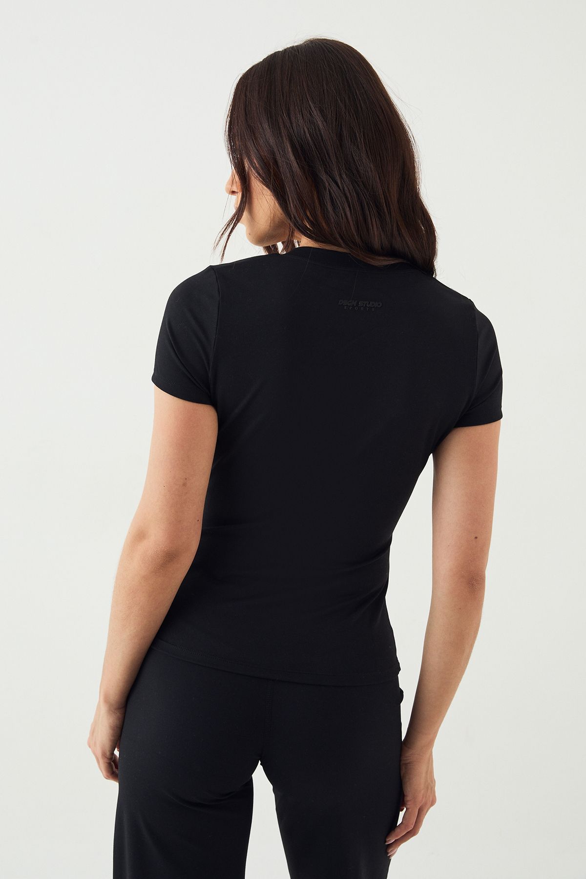 DSGN Studio DSGN Studio Ultra Sculpt V Neck Short Sleeve Top Black image 2