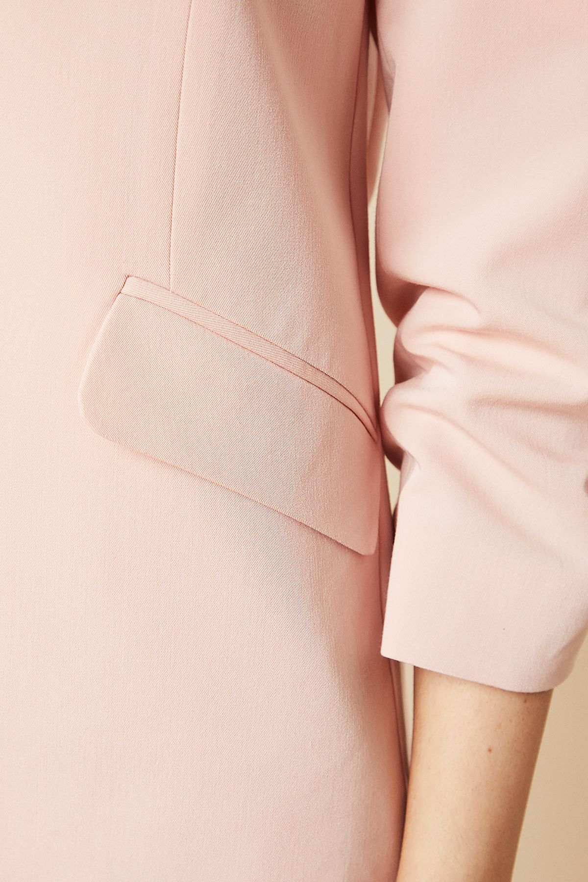 Dorothy Perkins Ruched Sleeve Blazer Blush image 5