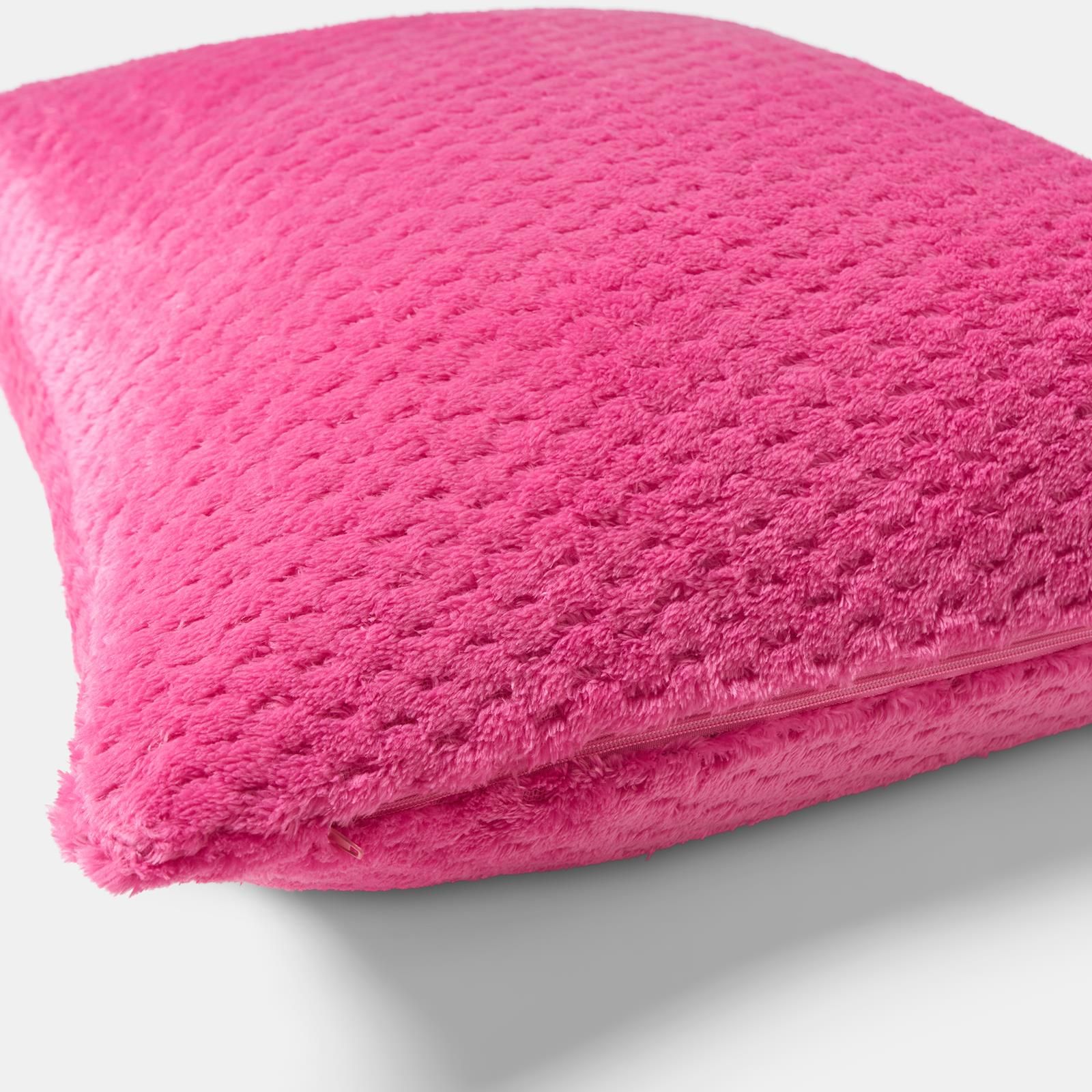 OHS 2 Pack of Waffle Fleece Square Cushion Covers image 5
