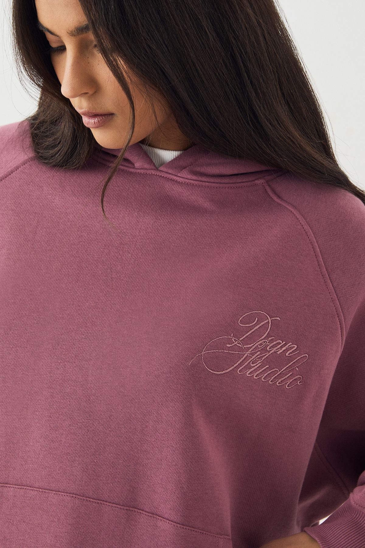 DSGN Studio DSGN Studio Script Oversized Hoodie Rose image 4