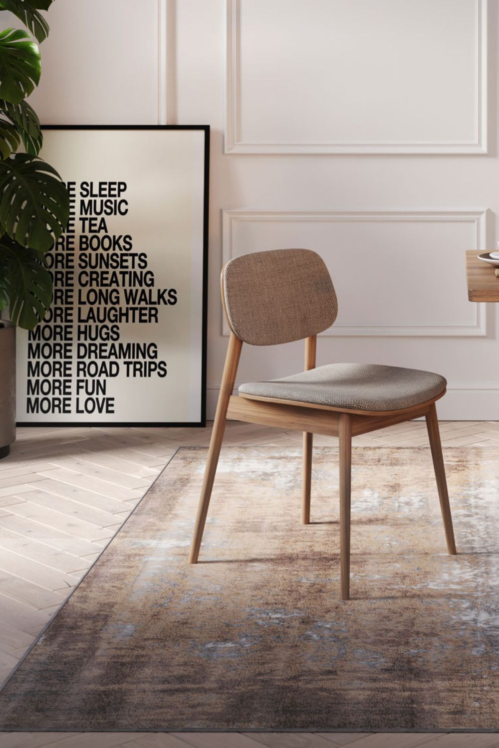 Kukoon Greige Distressed Abstract Living Area Rug image 2