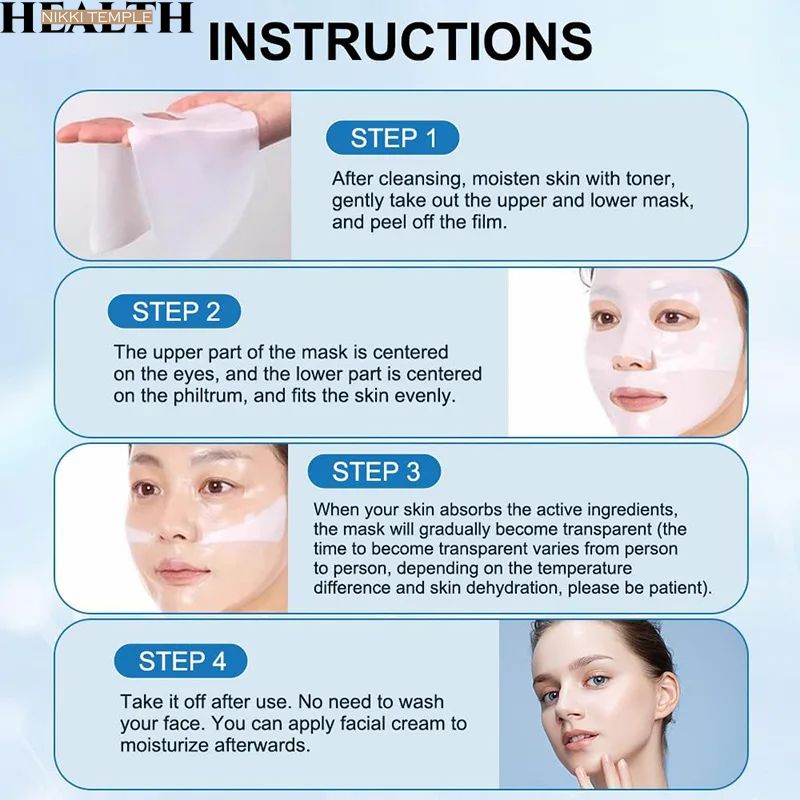 StarGate ClearSkin Moisturising Collagen Face Masks, 4 Pack for Wrinkles and Fine Lines image 5