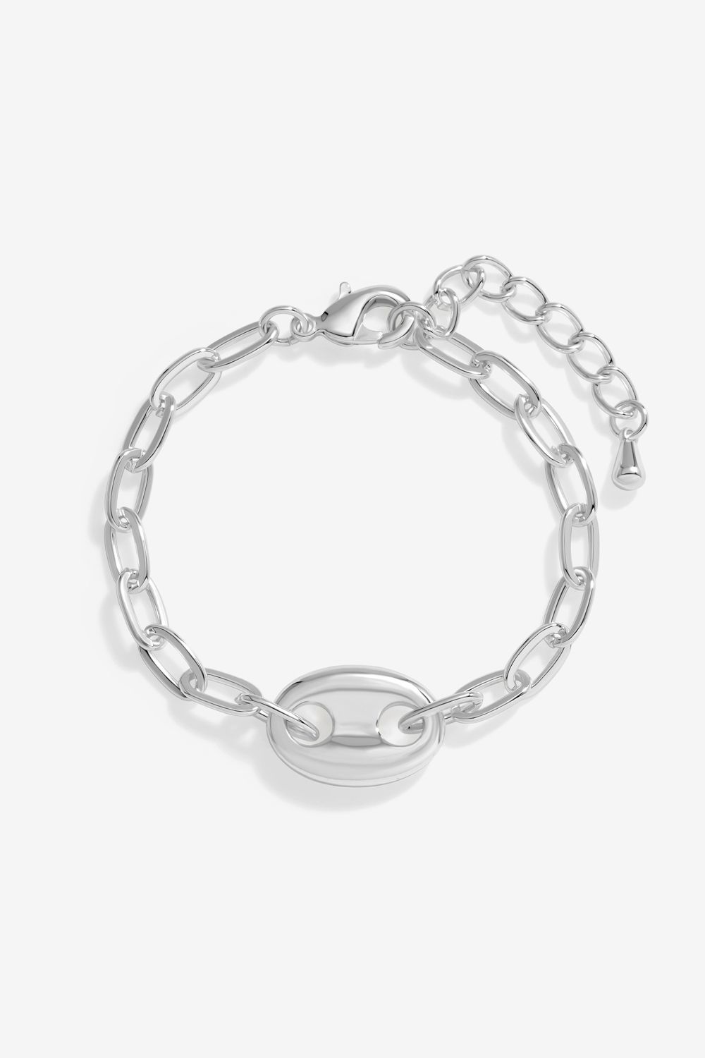 Jon Richard Silver Plated Polished Link Bracelet image 1