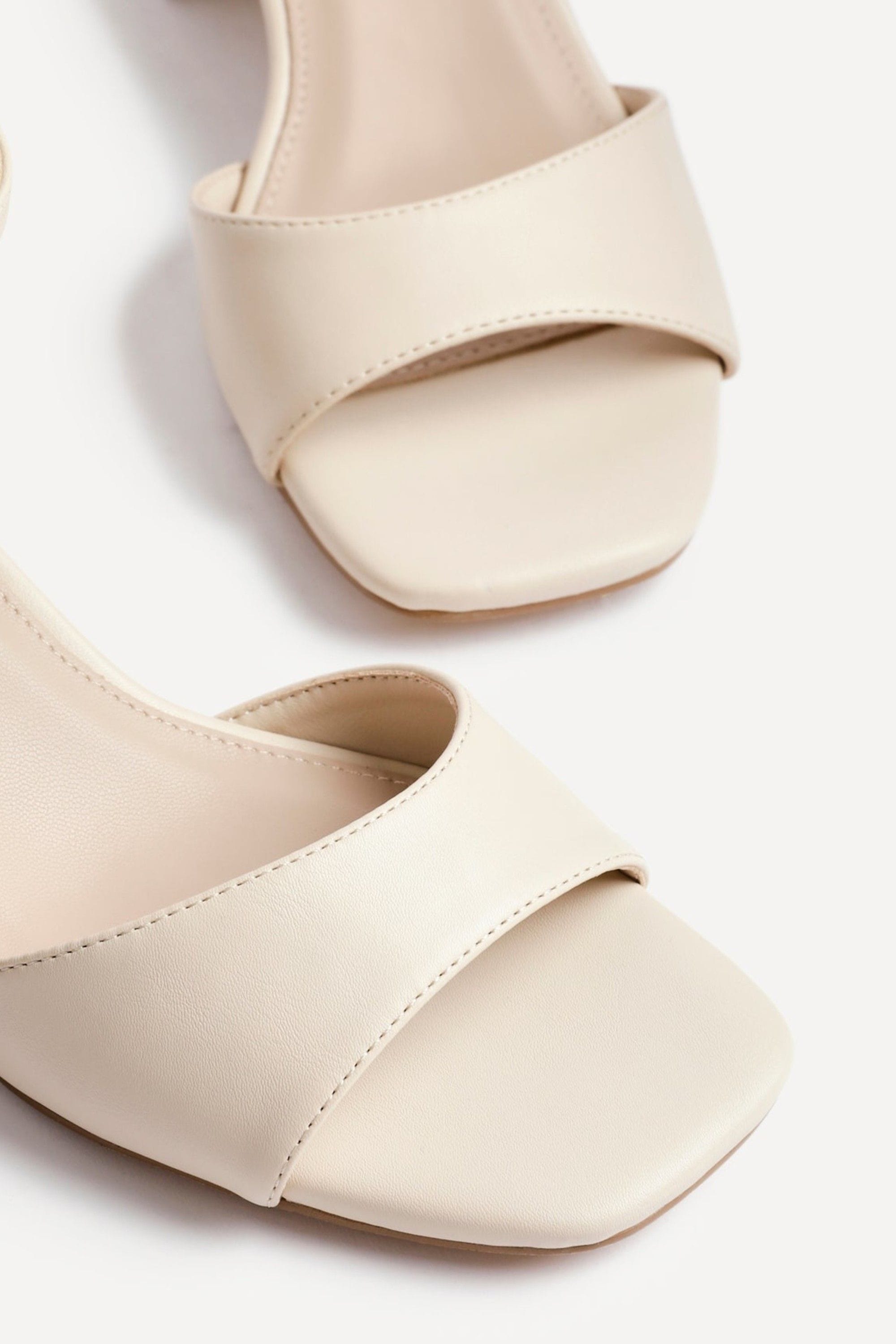 Linzi Maddie Nude Faux Leather Block Heels image 5