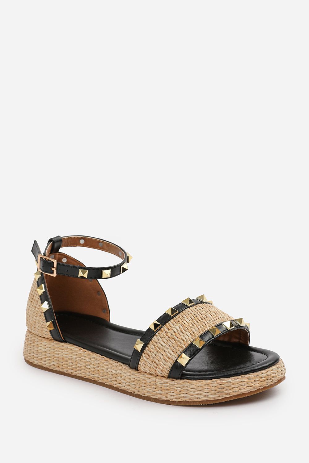 Where's That From 'Katara' Studded Gladiator Braided Strap Espadrille Flatform image 3