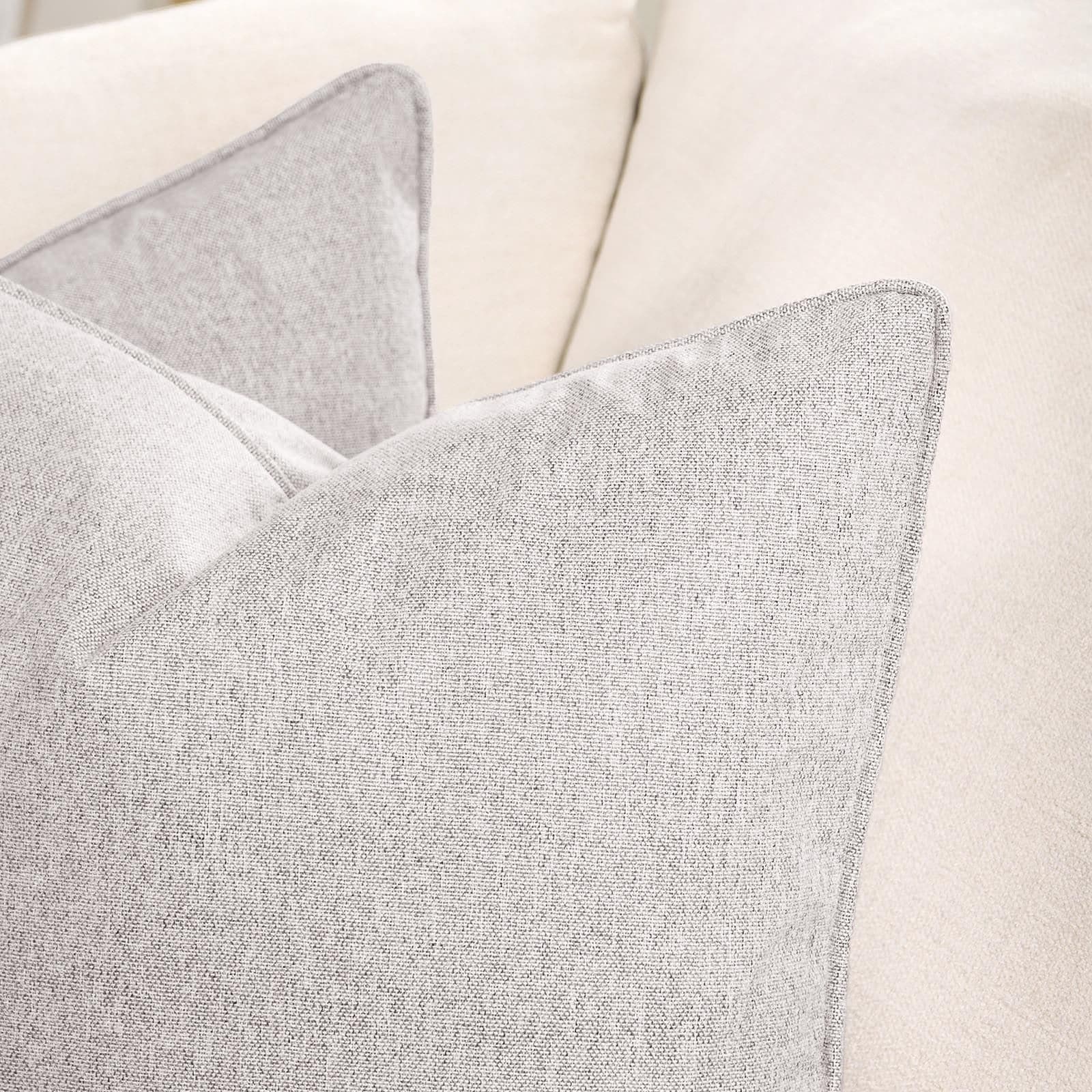OHS 2 Pack Woven Texture Filled Cushion Covers Home Decor Set image 3