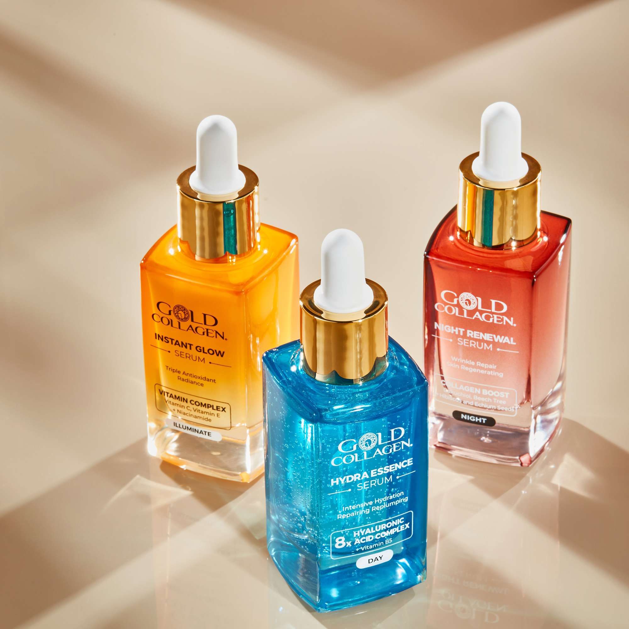 Gold Collagen Hydra Essence Intensive Hydration & Repairing Replumping Serum 30ml image 3