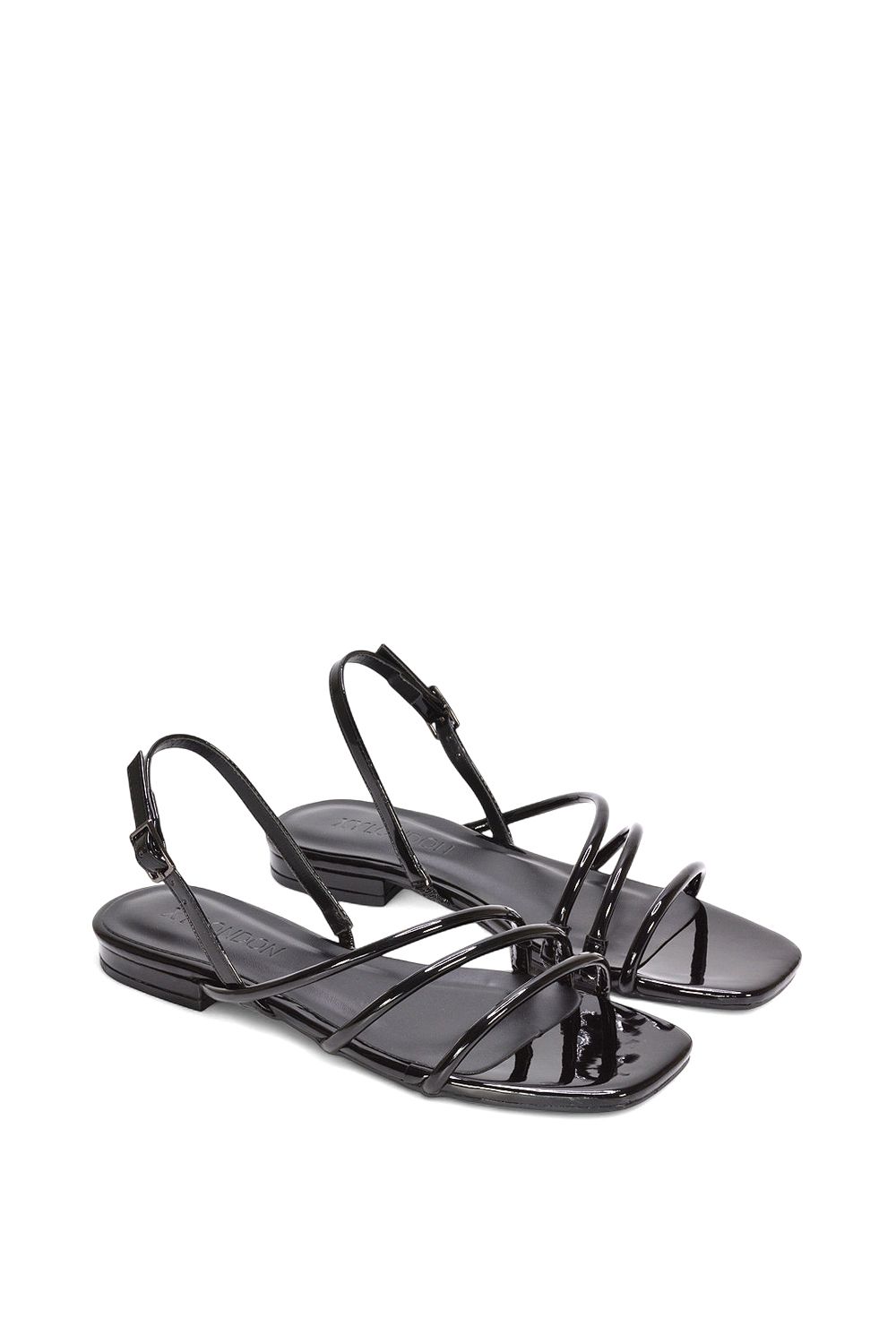 XY London 'Mary' Square Toe Strappy Slingback Flat Sandals image 5