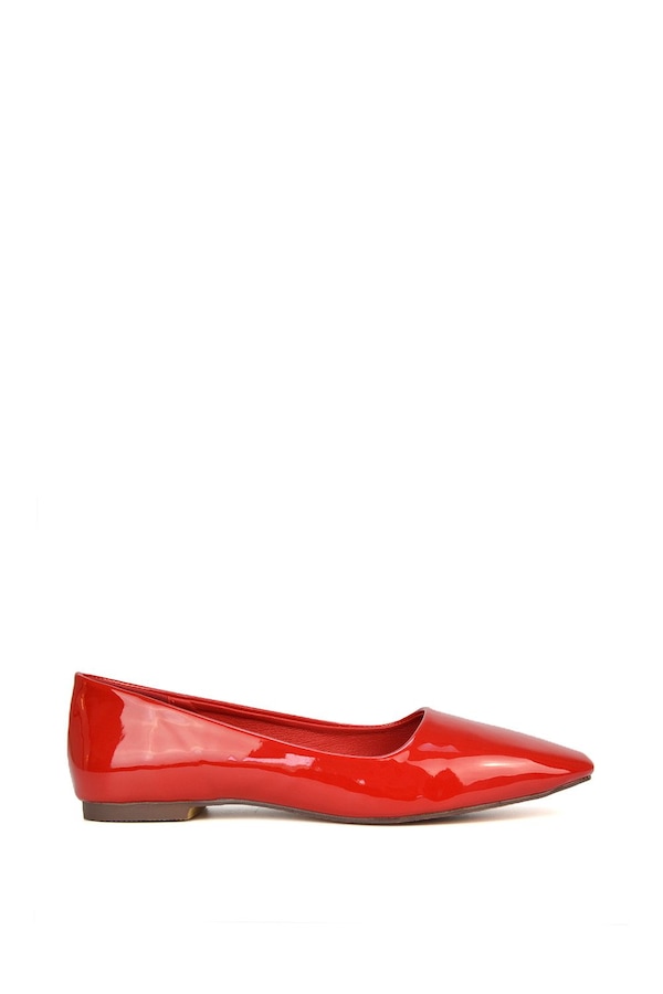 XY London 'Maci' Square Toe Slip On Flat Heel Ballerina Pumps