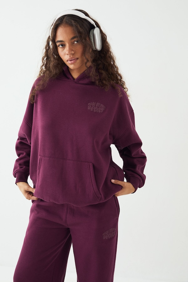DSGN Studio DSGN Studio Sport Bubble Oversized Hoodie Plum