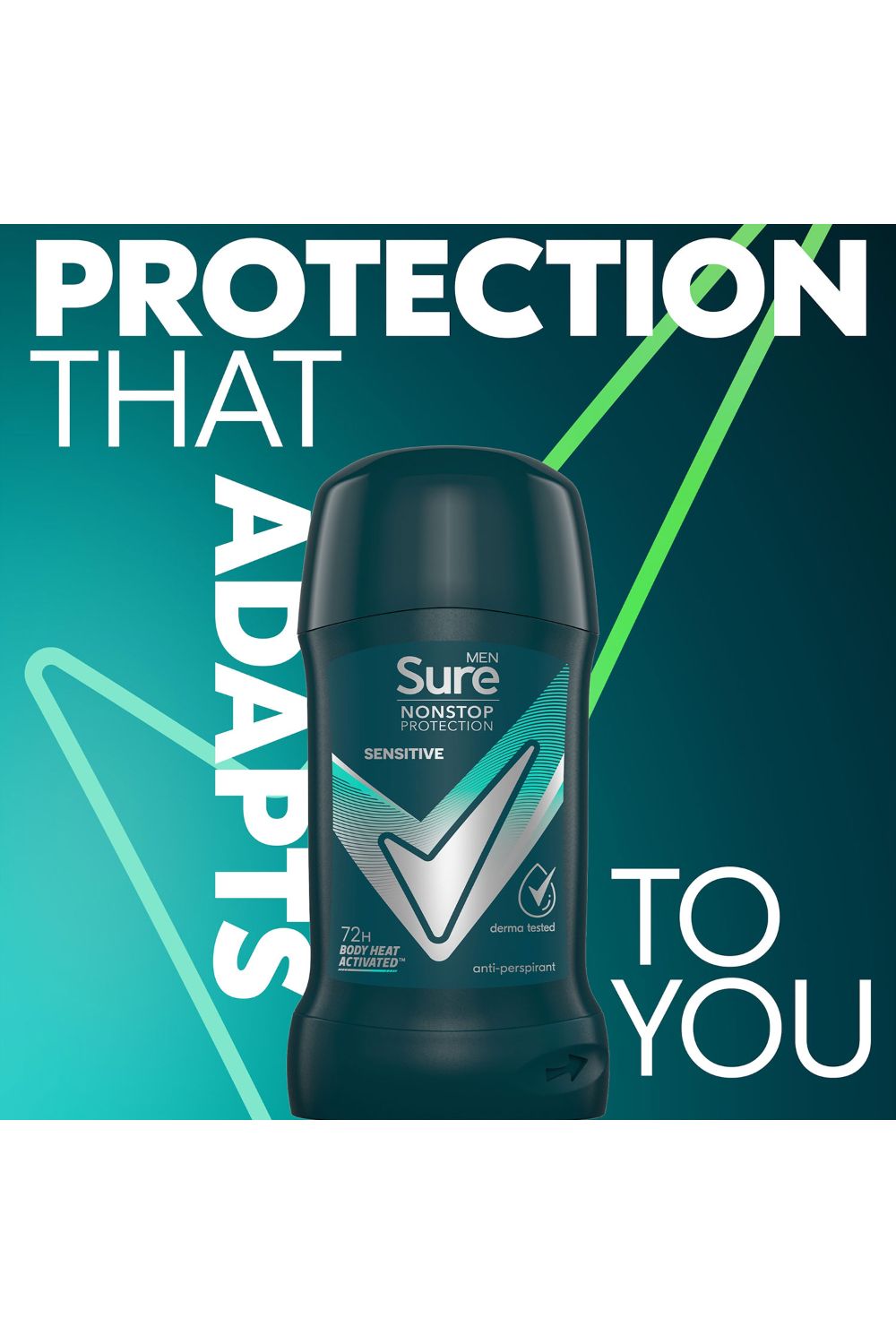 Sure 'AntiPerspirant Deodorant' Stick Sensitive 72H Protection, 6x50ml image 2