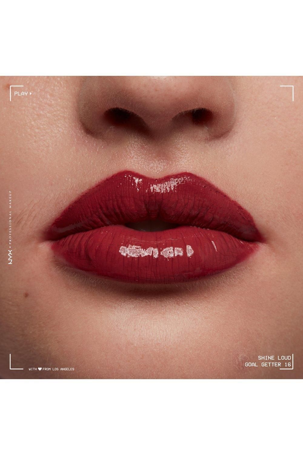 NYX Professional Makeup Shine Loud High Pigment Long Lasting Lip Shine Lip Gloss Goal Getter image 3