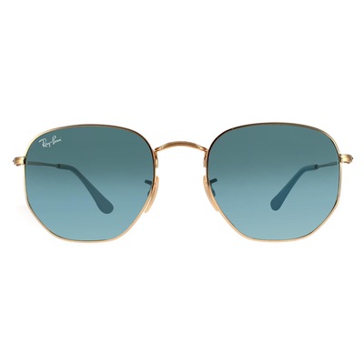 Ray-Ban Square Gold Blue Grey Gradient Sunglasses