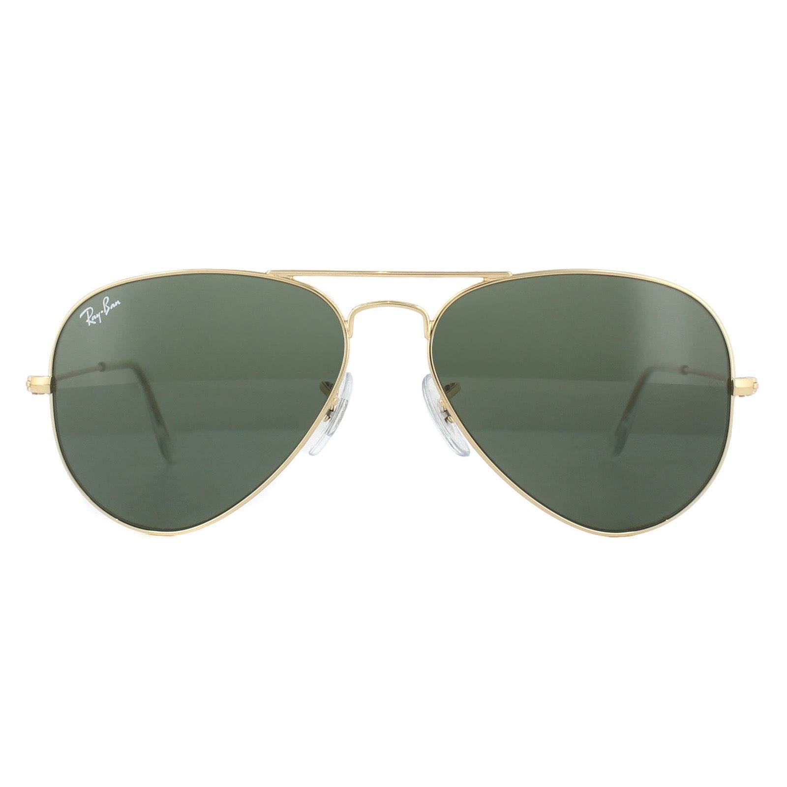 Ray-Ban Aviator Gold Green Aviator 3025 Sunglasses image 1