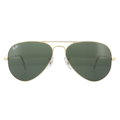 Ray-Ban Aviator Gold Green Aviator 3025 Sunglasses